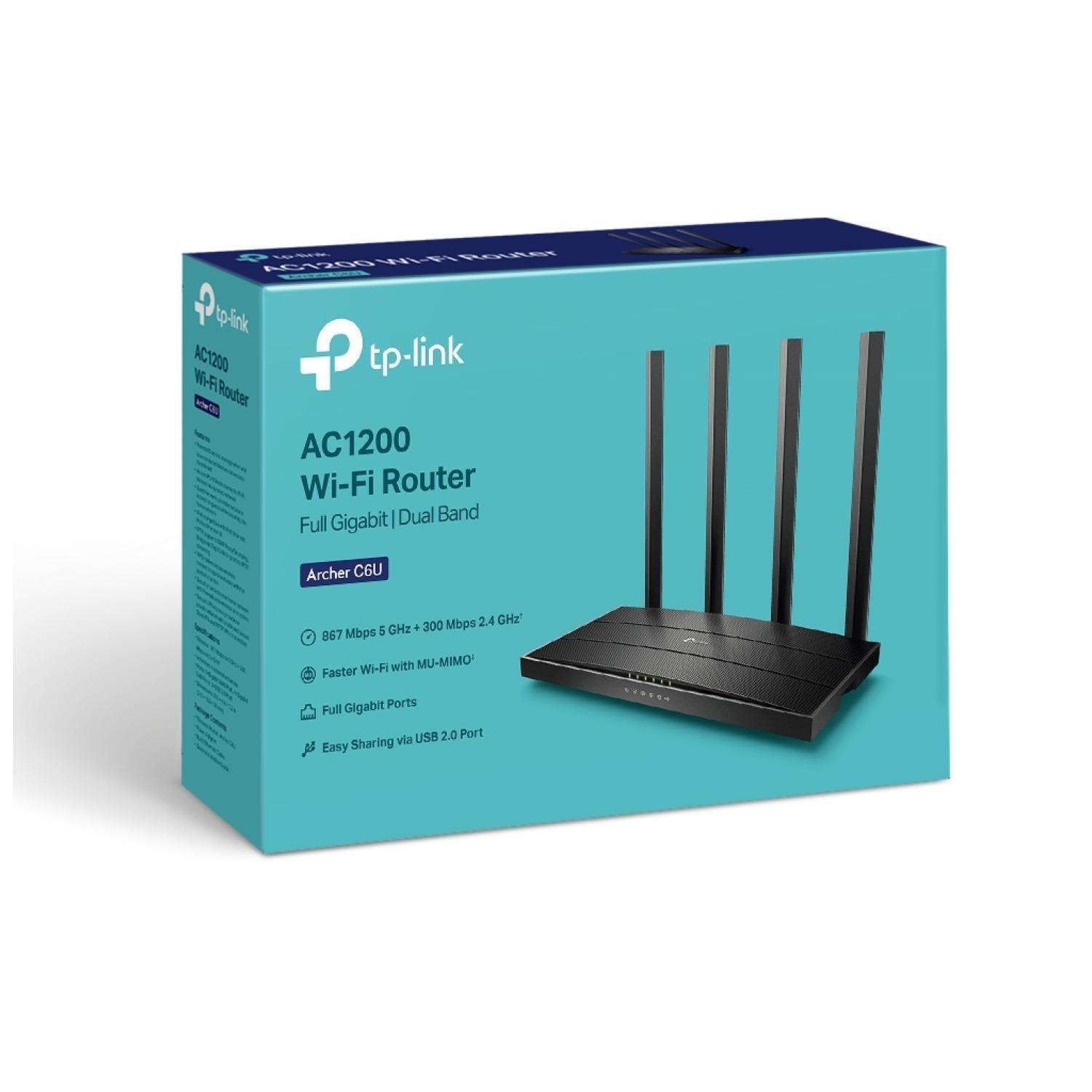 Router WiFi Inalambrico Gigabit Doble Banda ARCHER C6 AC1200-3