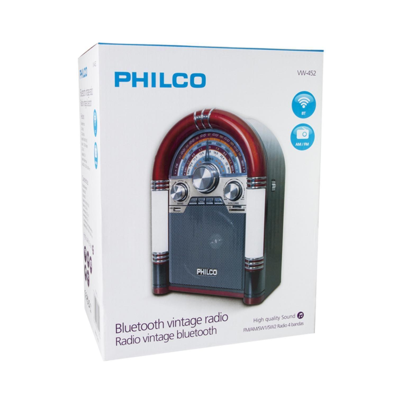 Radio Vintage Rockola Bluetooth LED VW452 Philco-1