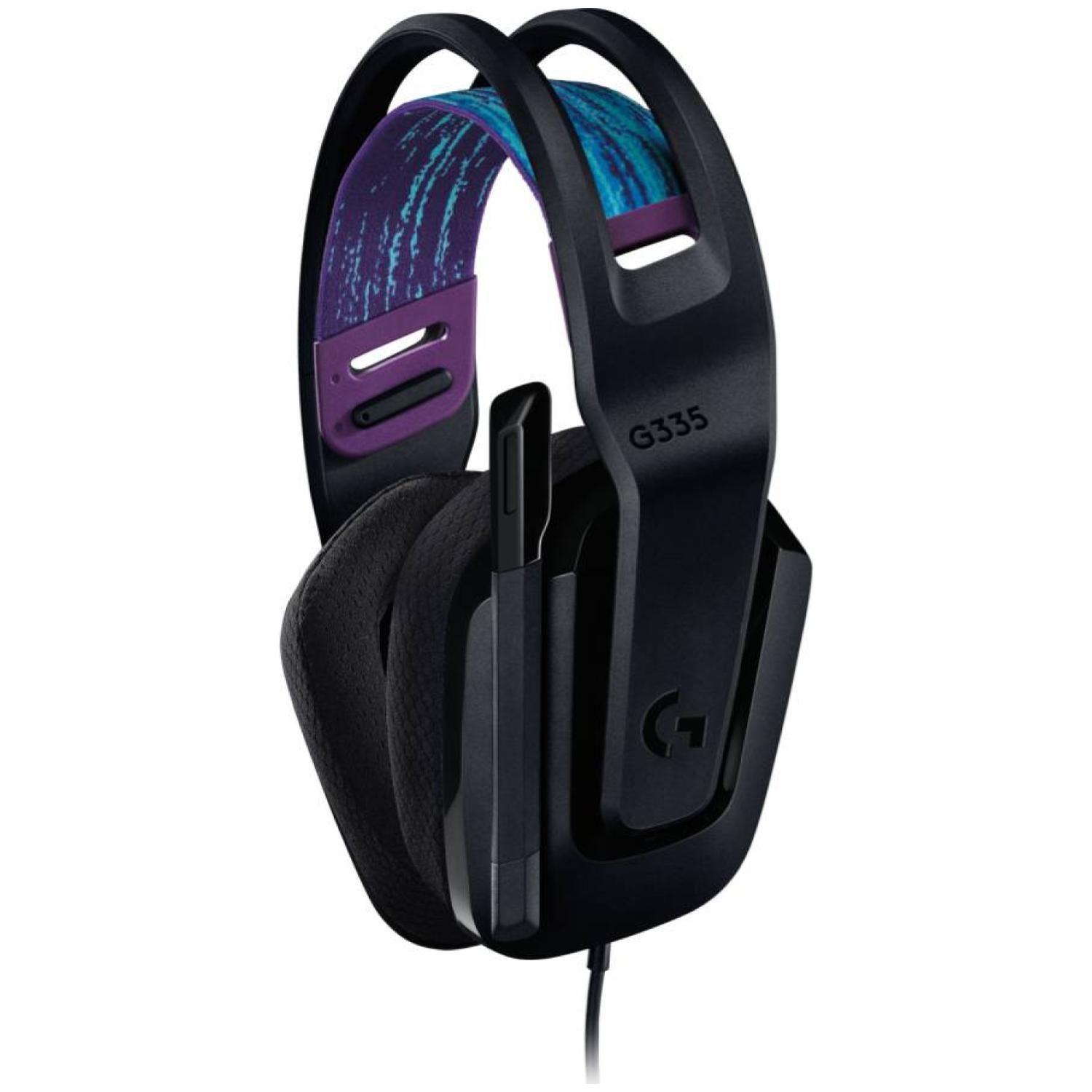 Audifono Gamer Jack 3.5 PC PS5 PS4 Xbox Negro G335 Logitech-2
