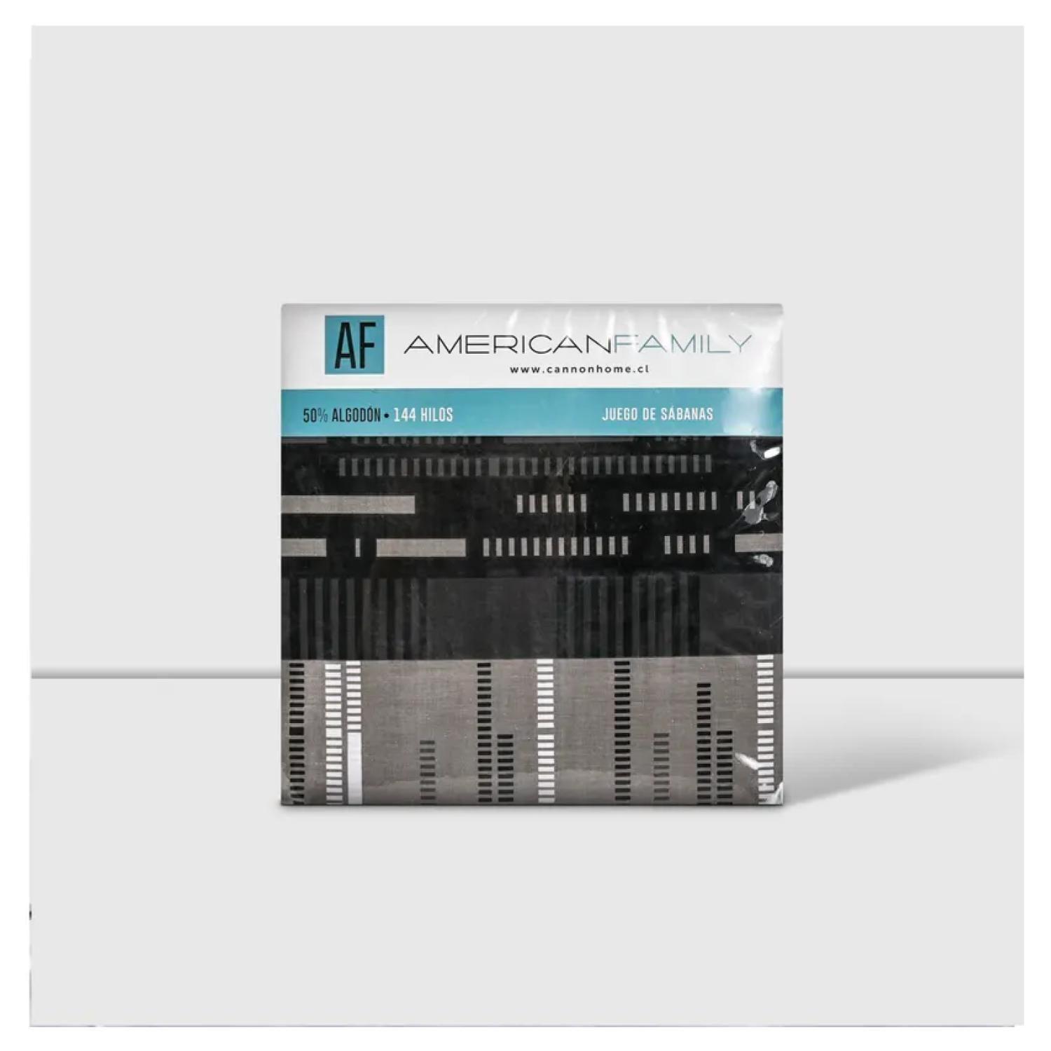 Juego De Sabanas 2.5 Plazas King 144Hilos Frost American Family Cannon-5