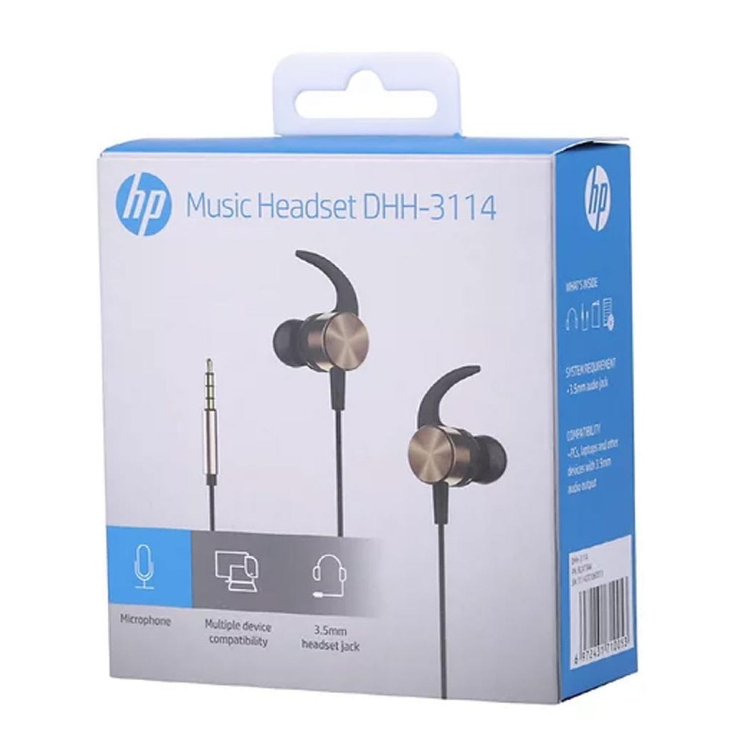 Audifonos Manos Libres Jack 3.5 InEar Negro DHH-3114 HP-2