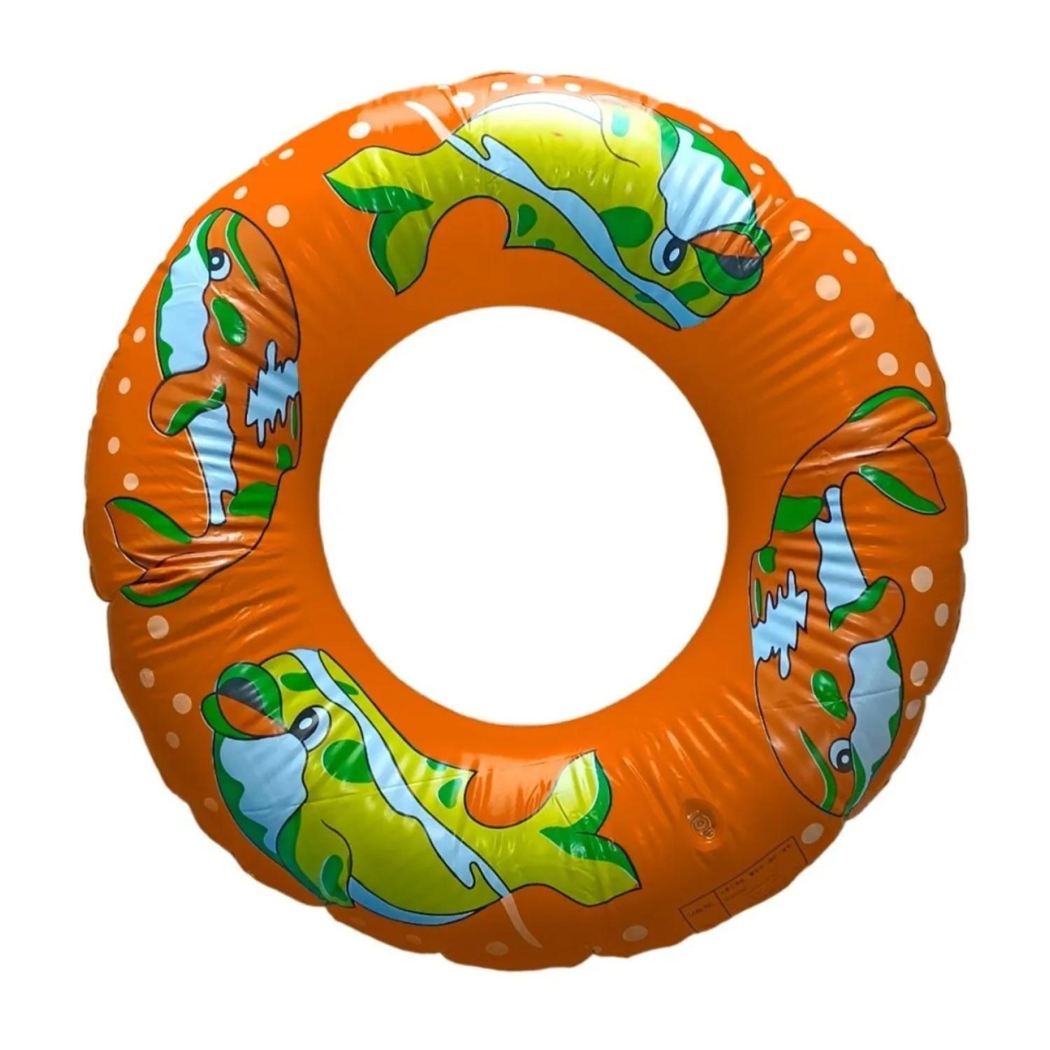 Flotador Inflable Redondo 70cm Naranja Para Piscinas-0
