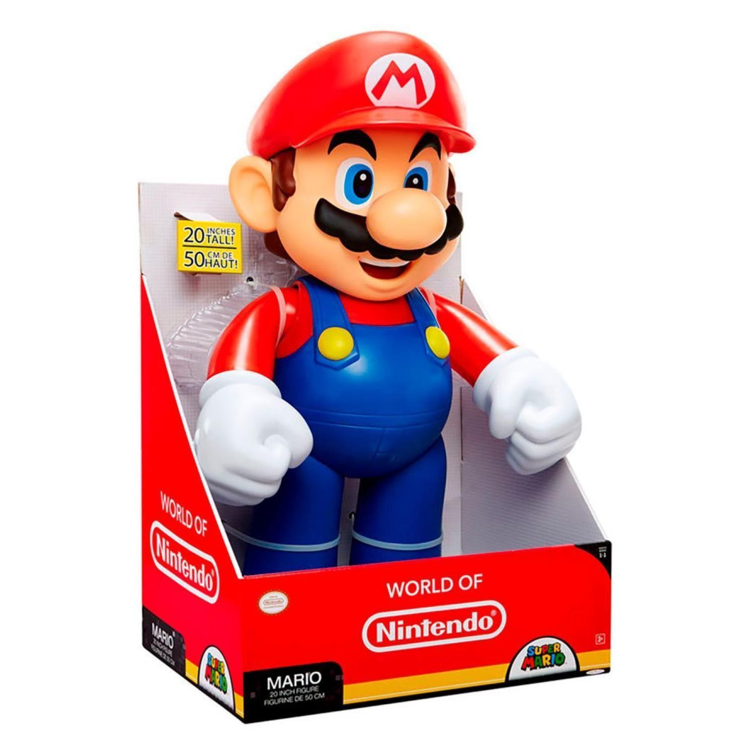Juguete Figura Grande Super Mario 50cm Azul Rojo-2