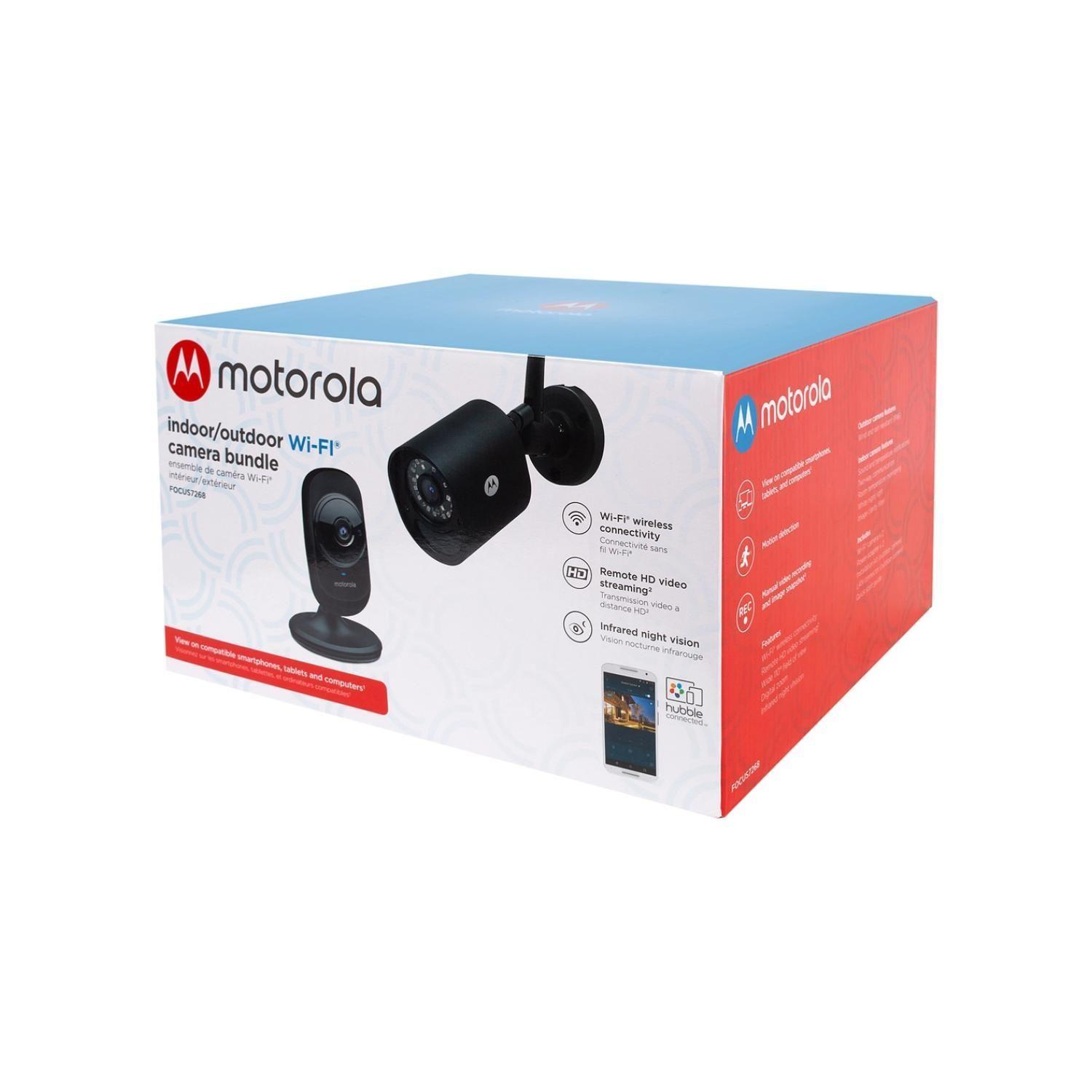 Kit Camara De Seguridad WiFi Interior IP66 HD Con App PTZ Focus72 Motorola-2
