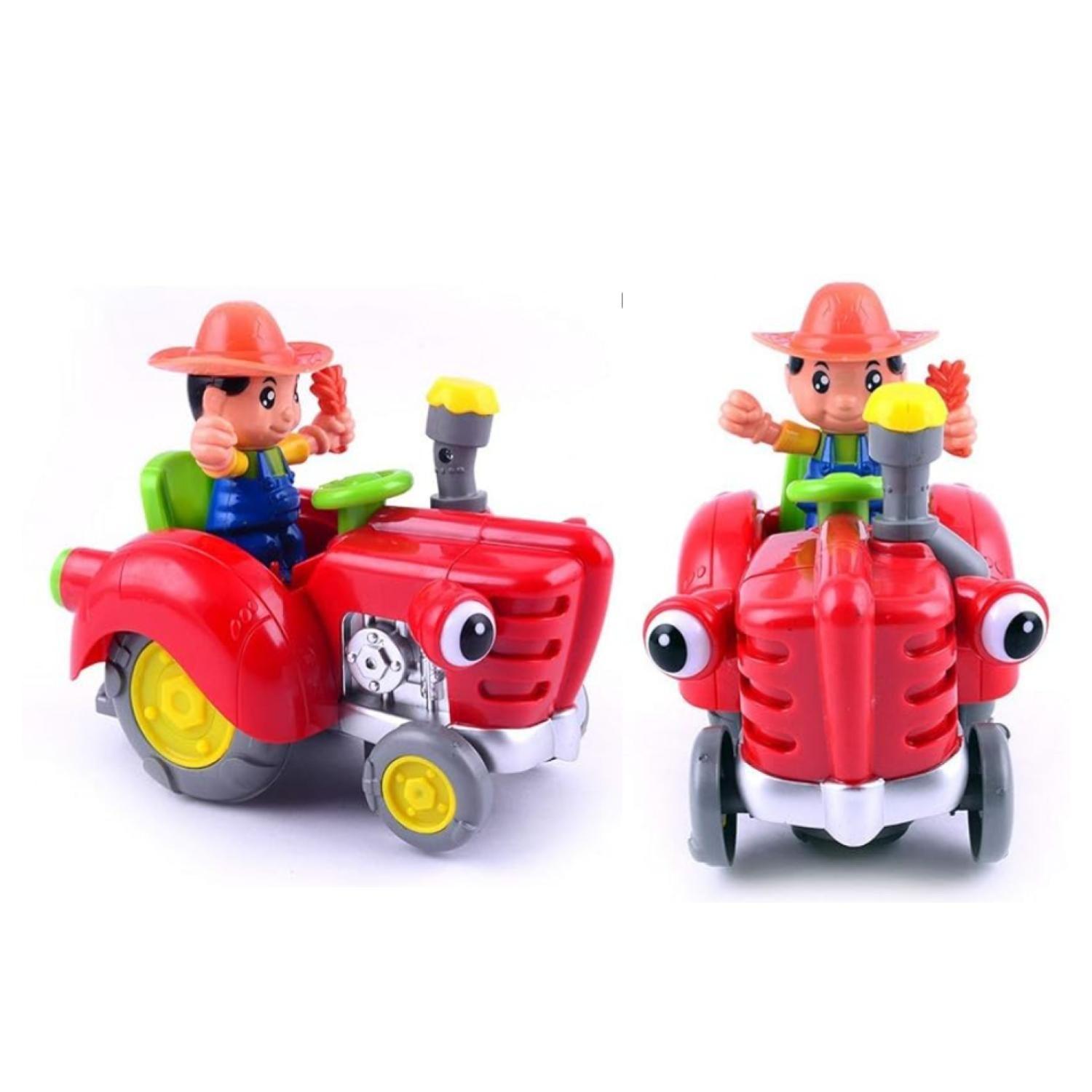 Juguete Auto Tractor De Granjero Musical Infantil-2