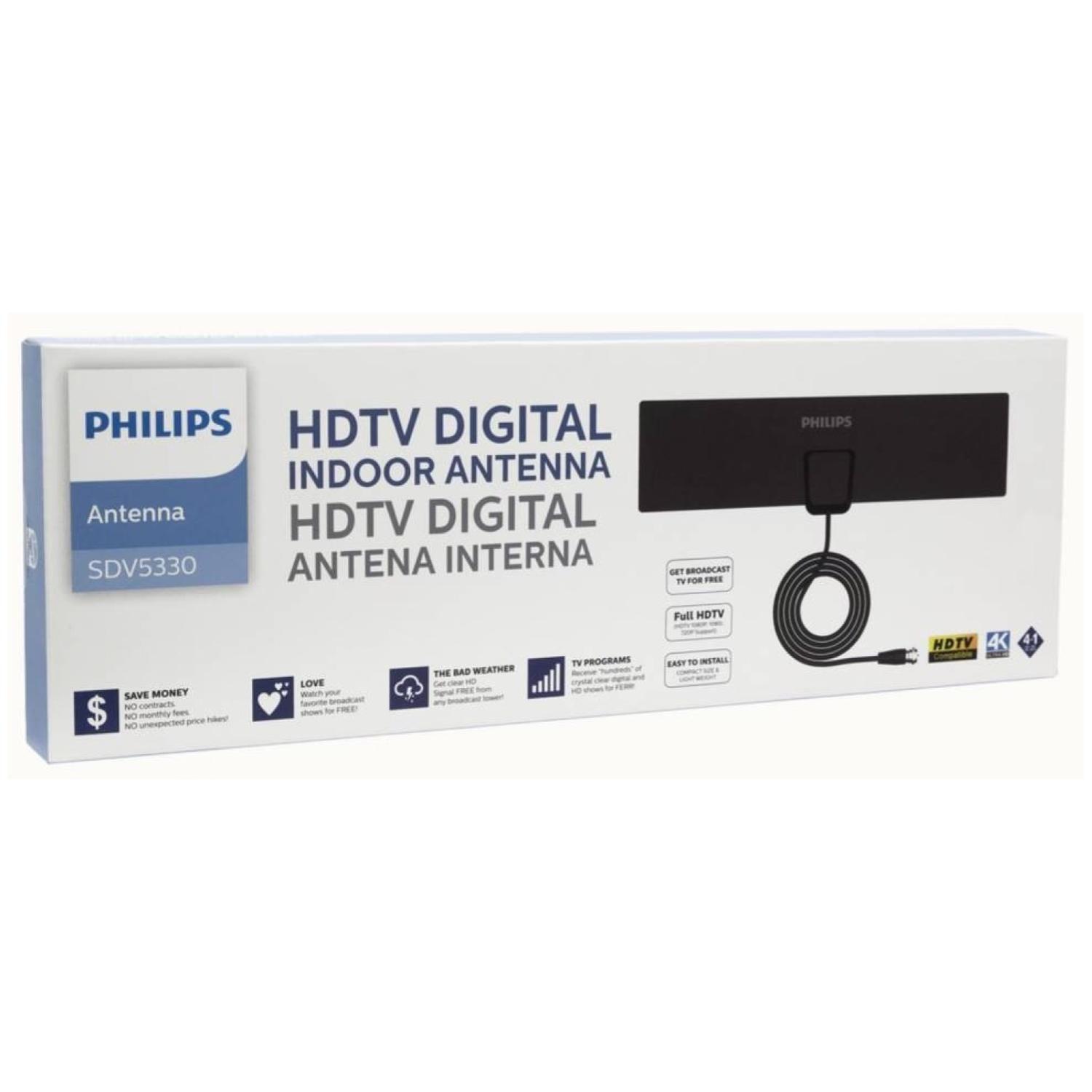 Antena Digital HDTV Interioir Coaxial Negro SDV5330/55-3