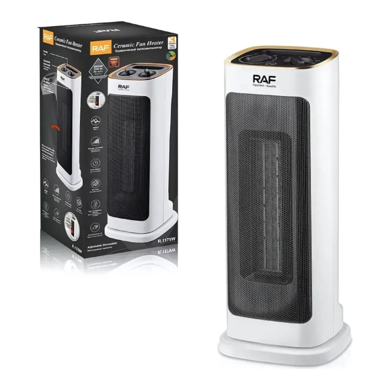 Calefactor Termoventilador Giratorio 2000W Blanco R1179-2