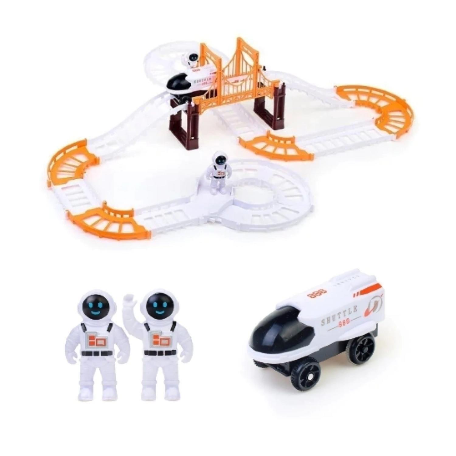 Juguete Pista De Auto Astronautas 14 Piezas Infantil-2