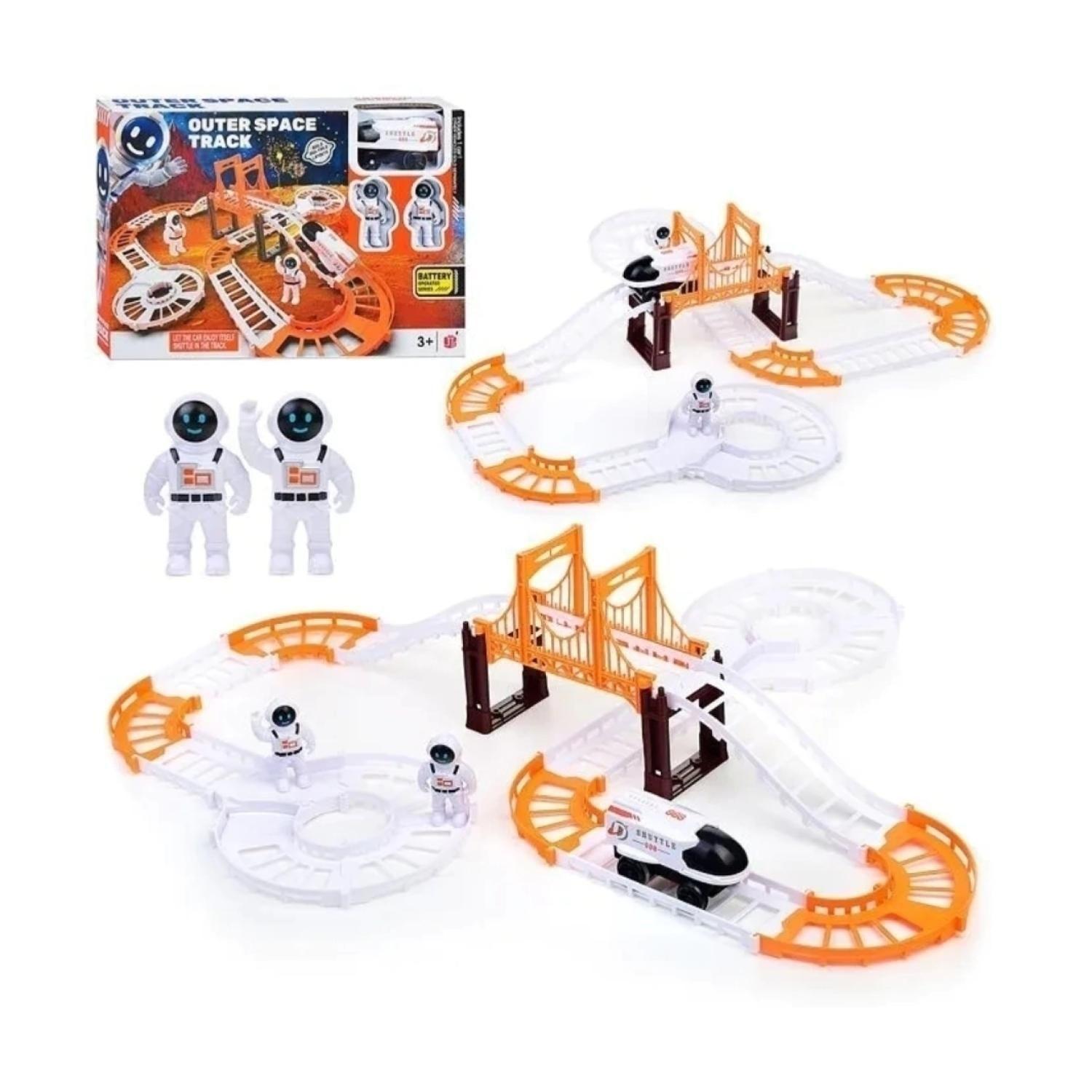 Juguete Pista De Auto Astronautas 14 Piezas Infantil-3