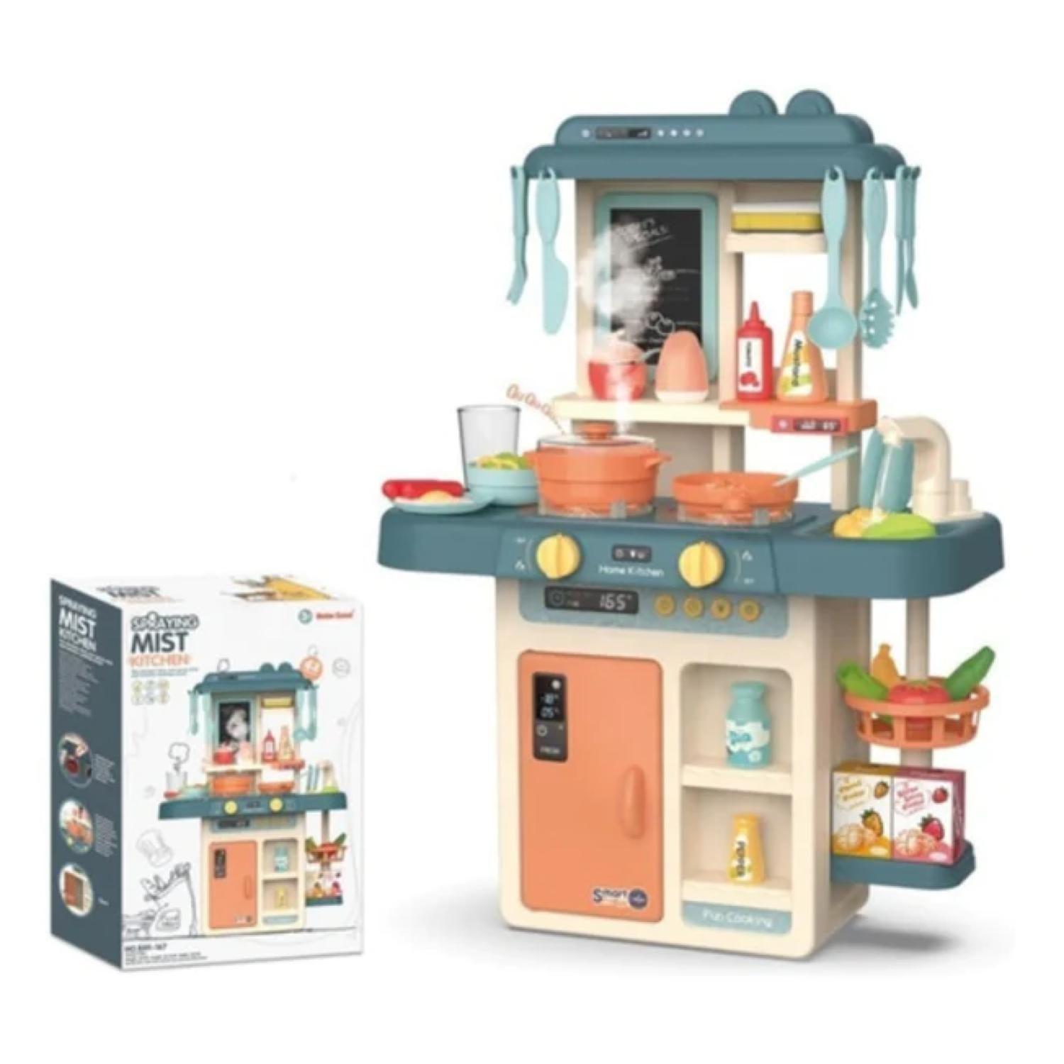 Juguete Set Cocina 42 Piezas Luz Sonido Azul Infantil 63Cm-3