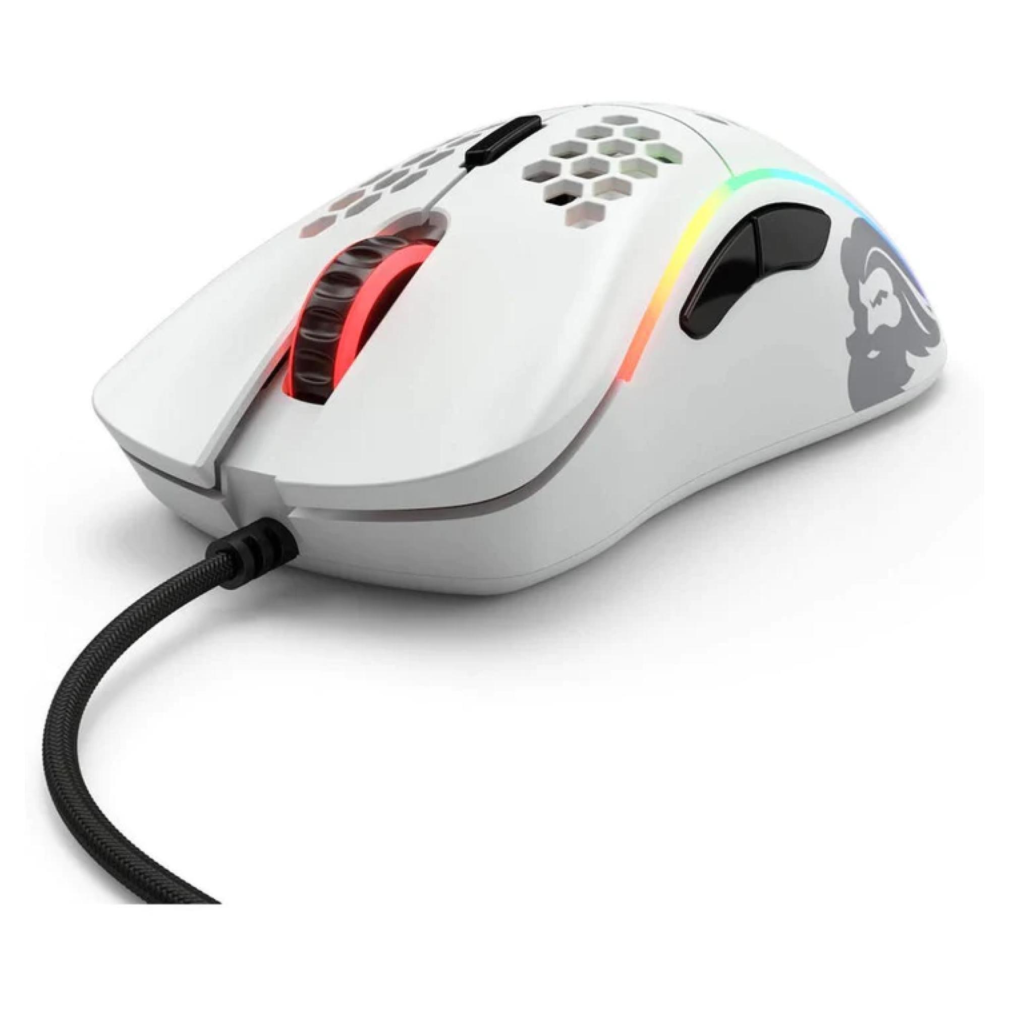 Mouse Gamer USB 6B 12000DPI RGB Blanco Modelo D Glorious-1