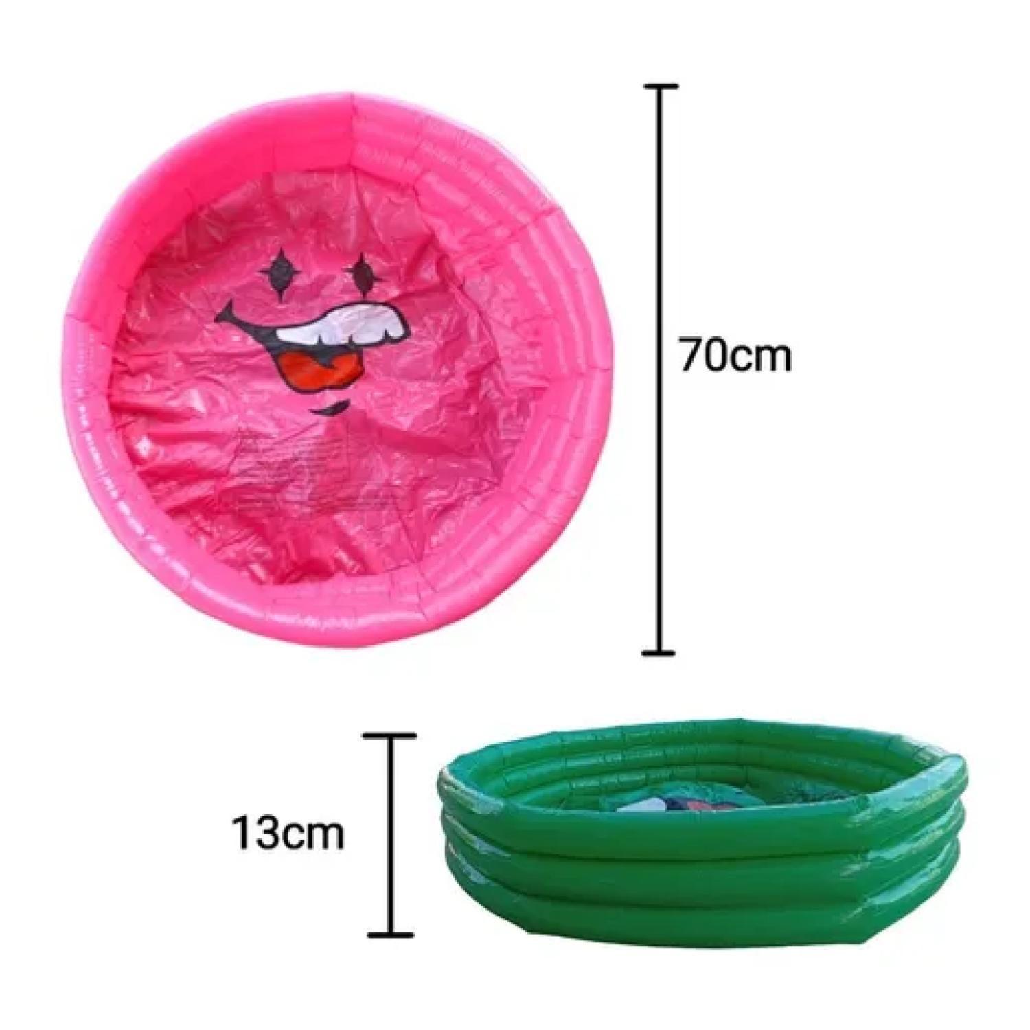 Piscina Inflable Redonda 70cm Carita Rosado Para Bebes-1