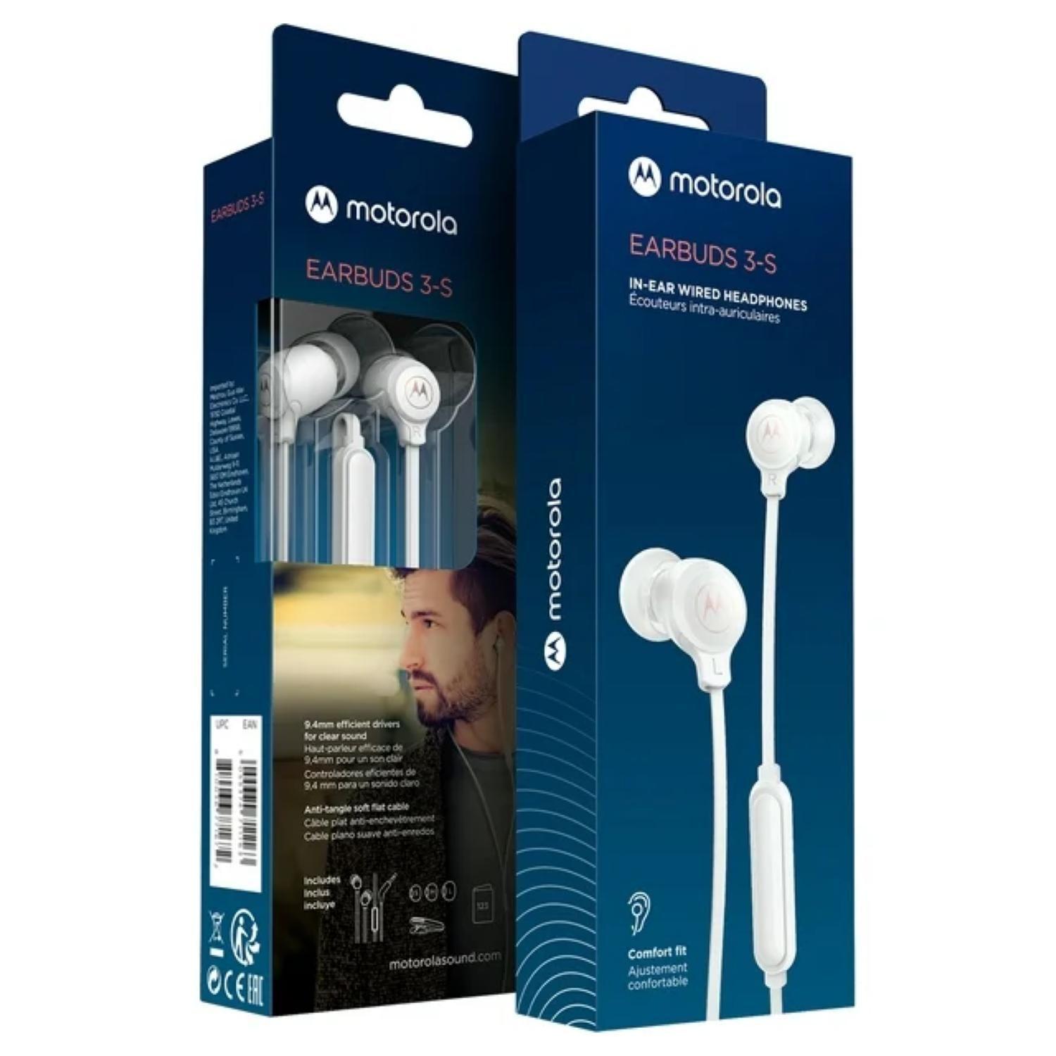 Audifonos Alambricos Manos Libres Jack 3.5mm Blanco EarBuds3S-3