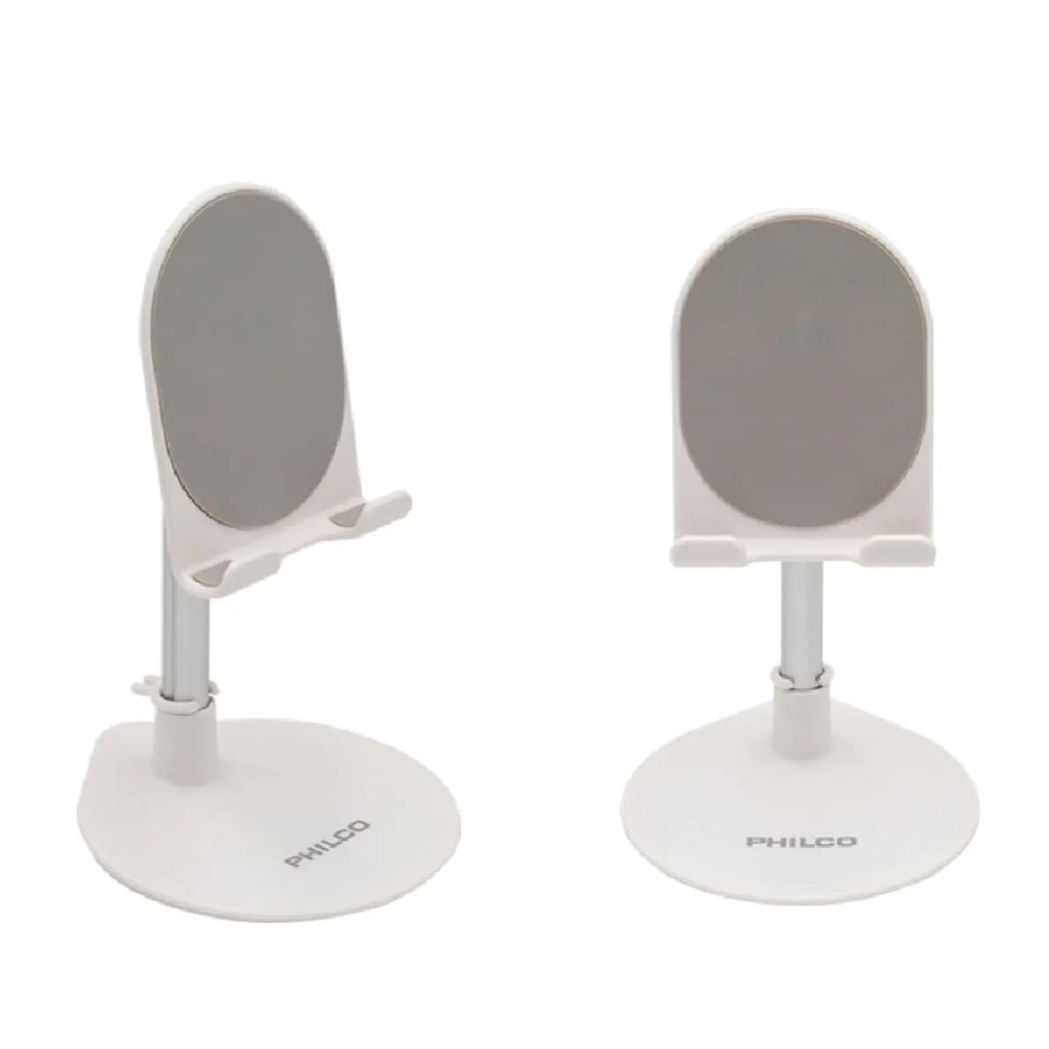 Soporte Sobremesa Para Celular Ajustable Blanco-2