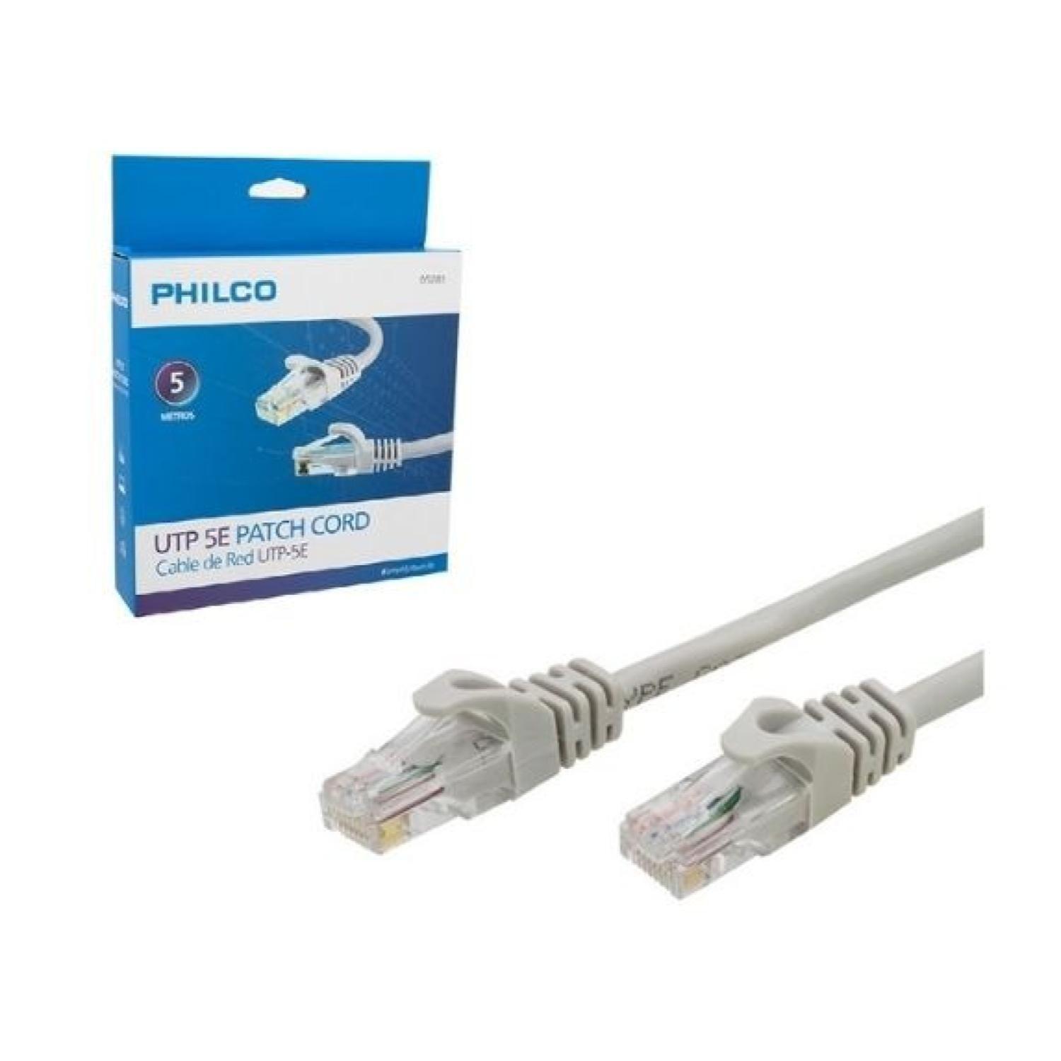 Cable De Red UTP-5E RJ45 5Mts Philco-0