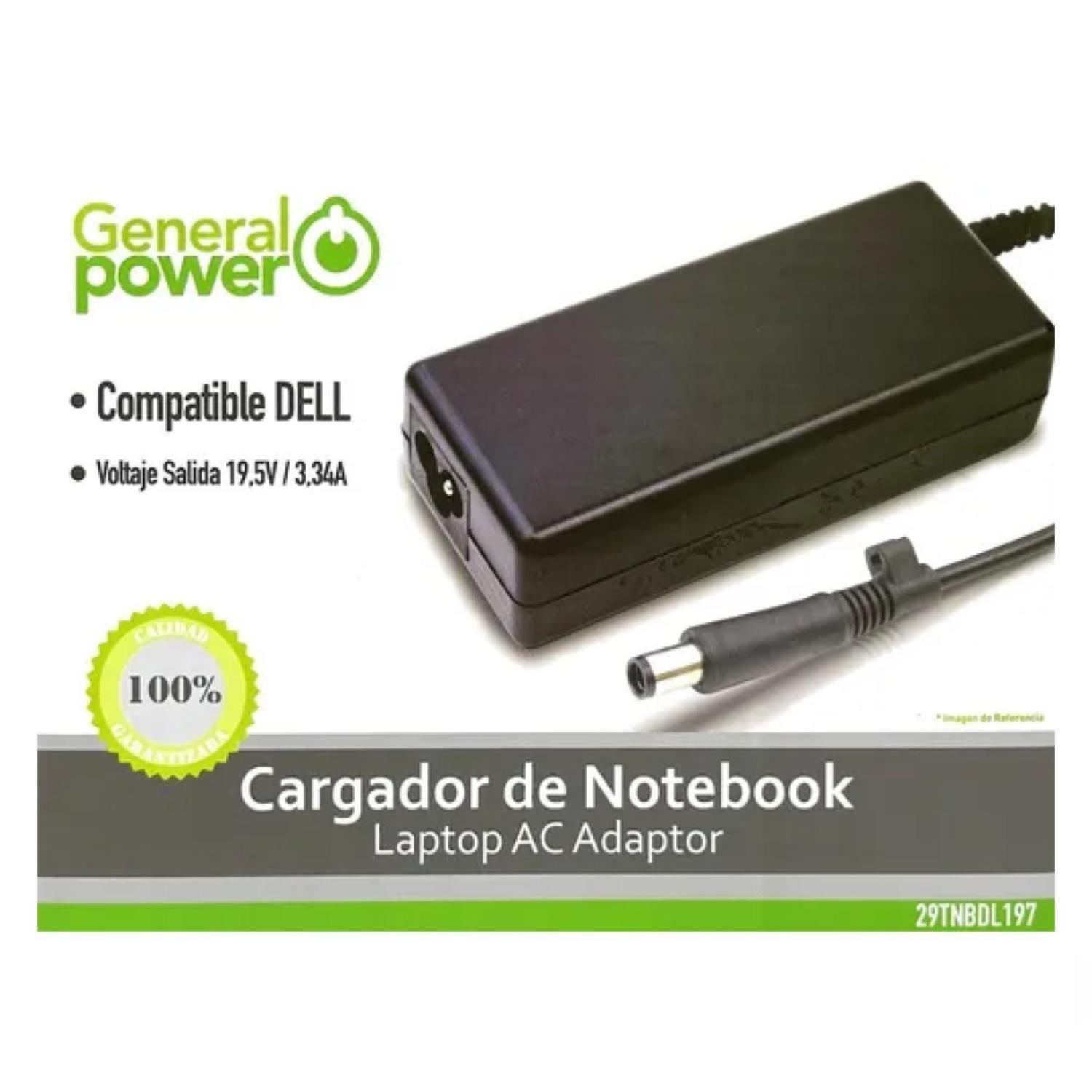 Cargador Alternativo Para Notebook Dell 19.5V 3.34A General Power-1