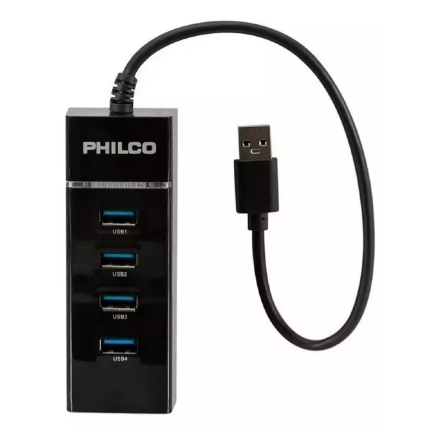 Adaptador HUB USB 3.0 4 Puertos Luz Indicadora Negro HB30N-0