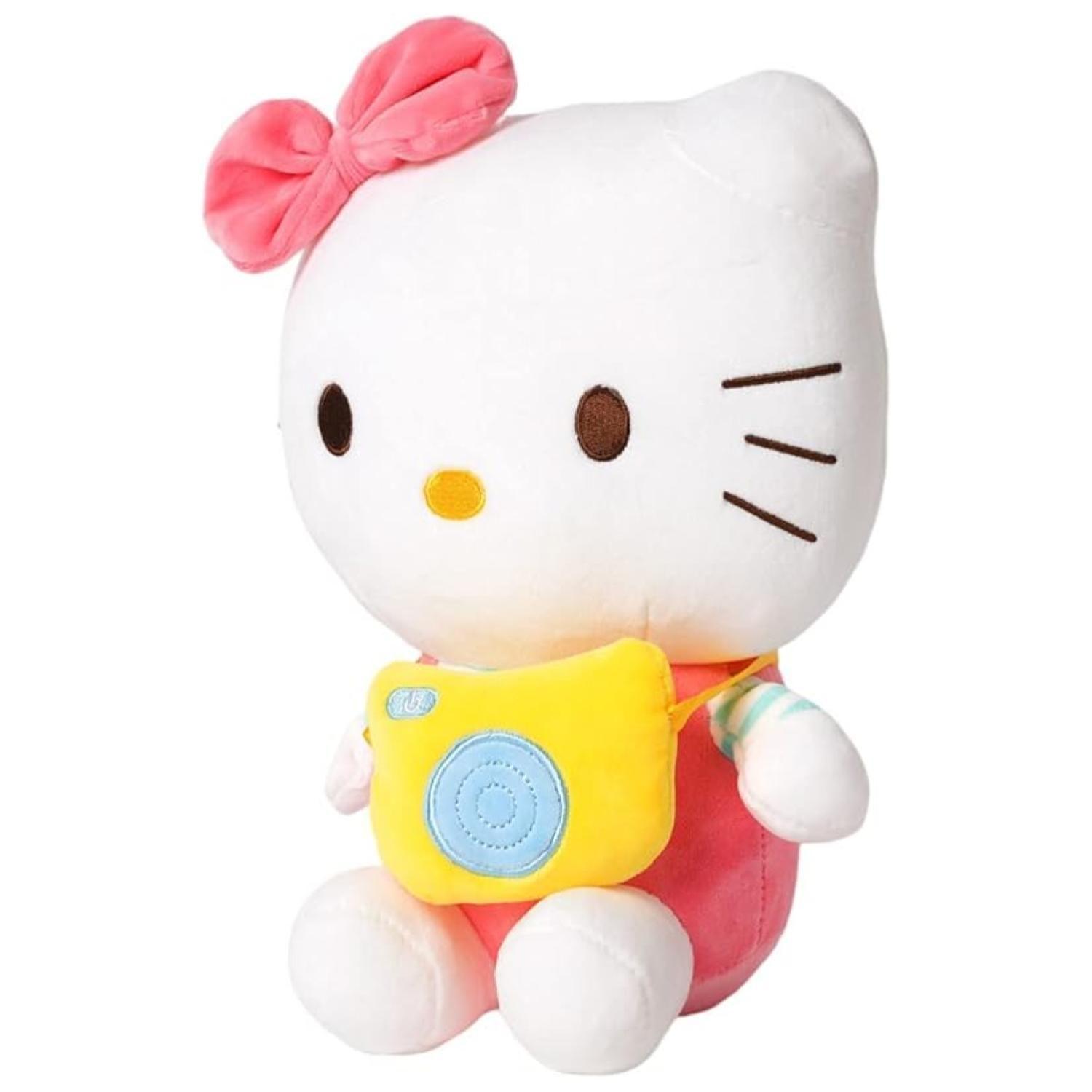 Juguete Peluche Hello Kitty Con Camara 20cm Rosado Infantil-0
