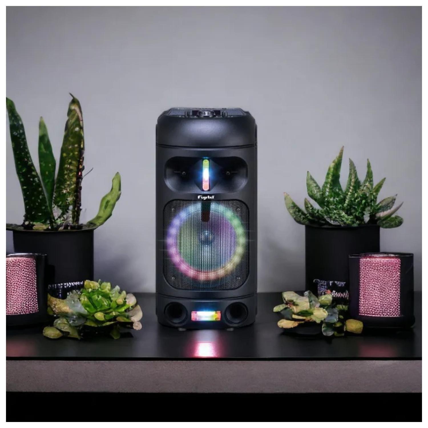 Parlante Bluetooth Karaoke 8" 15W RGB Con Microfono Fujitel-2