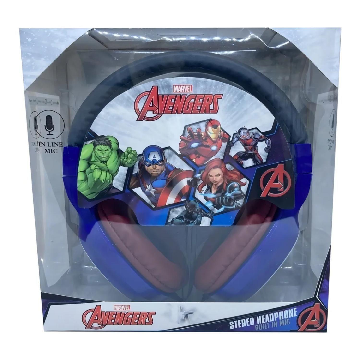 Audifonos Alambricos OverEar Capitan America Infantil Avengers Teen-2