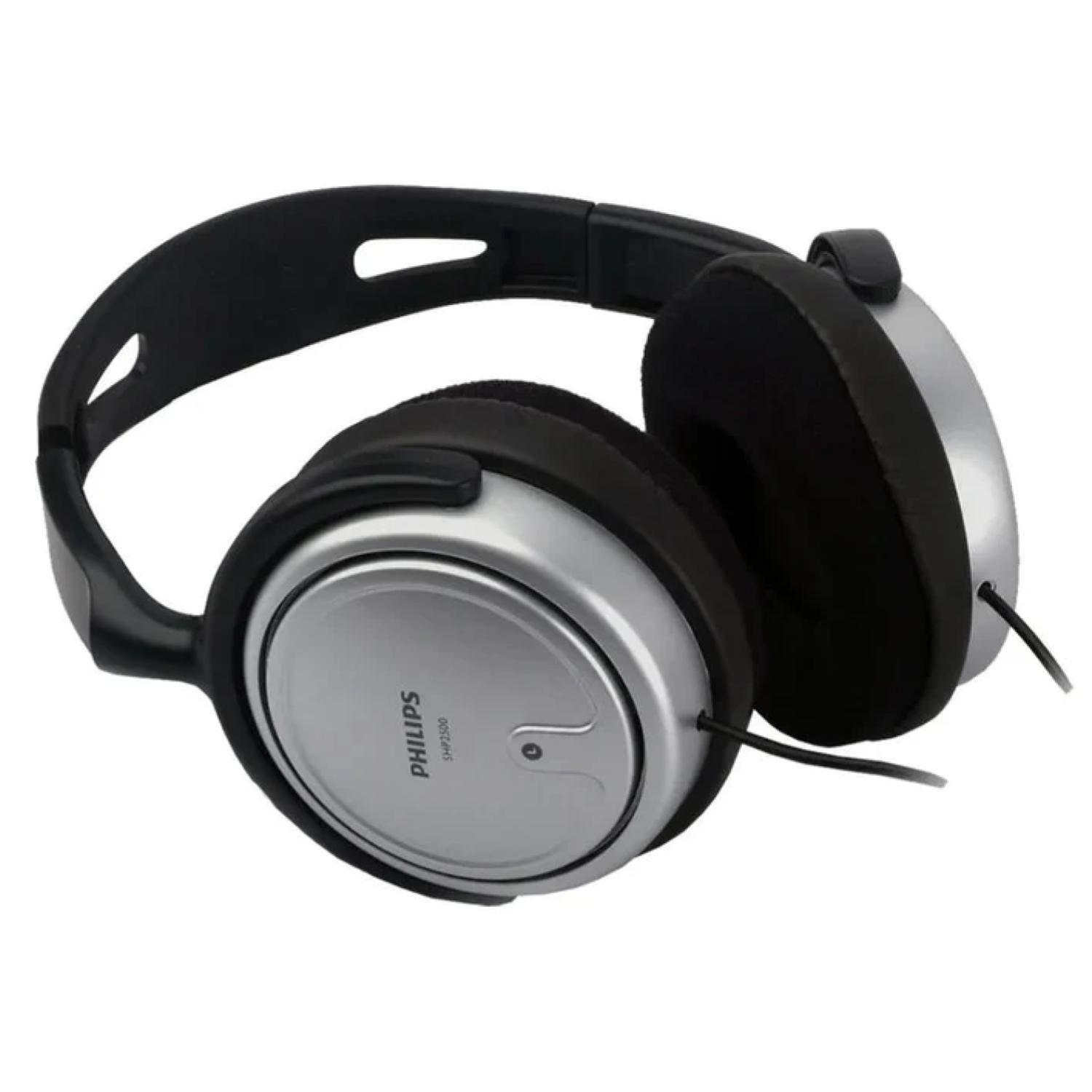 Audifono Alambrico Jack 3.5 Y 6.3 Plateado SHP2500 Philips-1