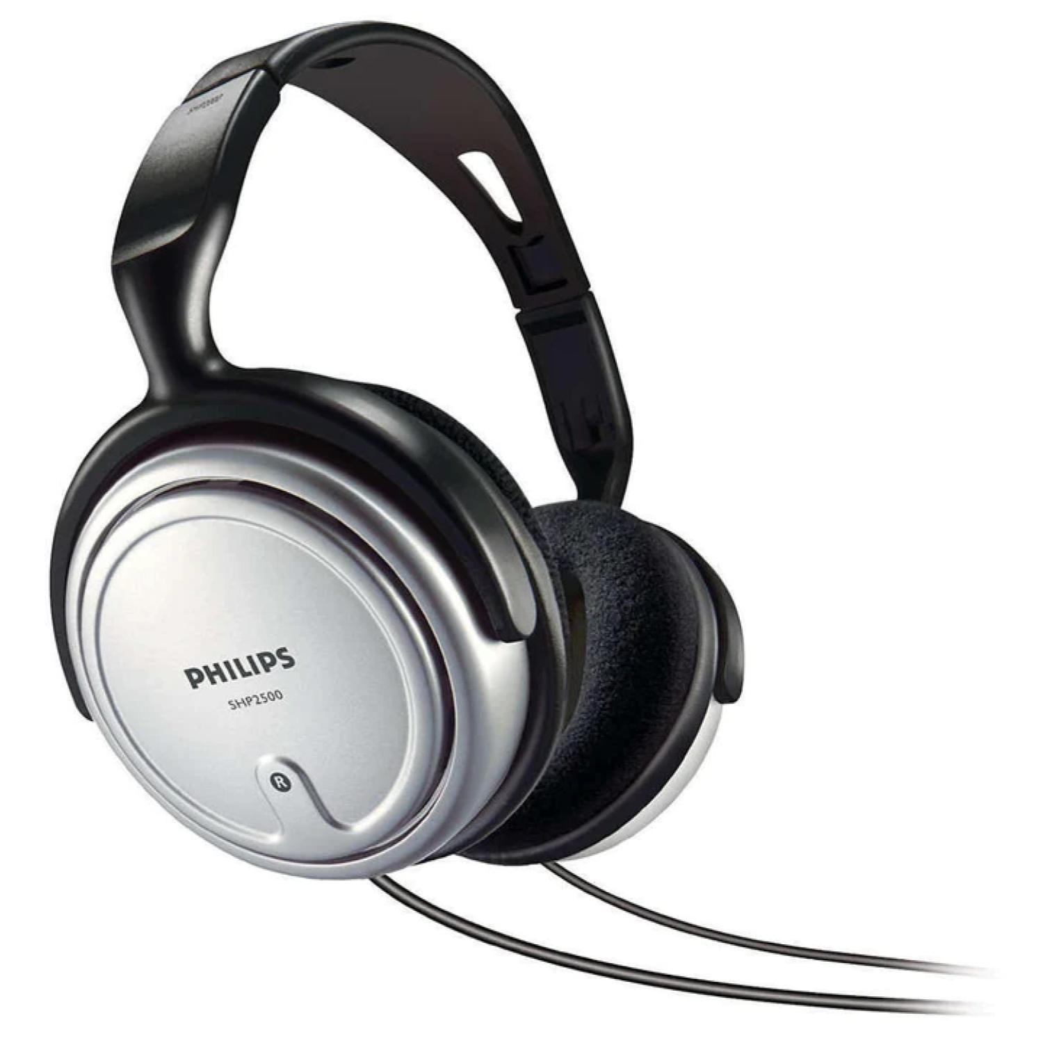 Audifono Alambrico Jack 3.5 Y 6.3 Plateado SHP2500 Philips-0