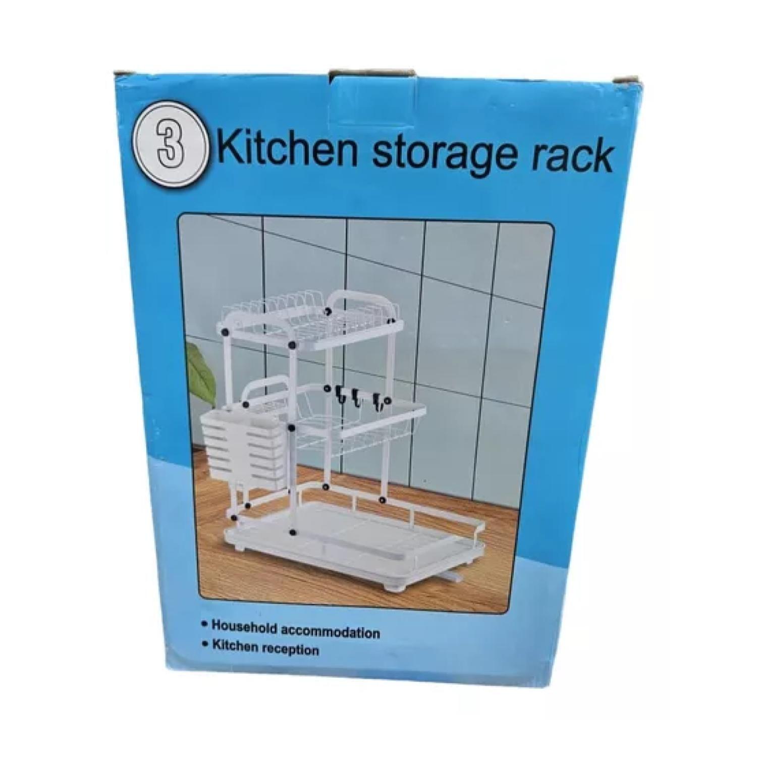 Rack Organizador Escurridor De Loza Platos 3 Niveles Mj-3042-3