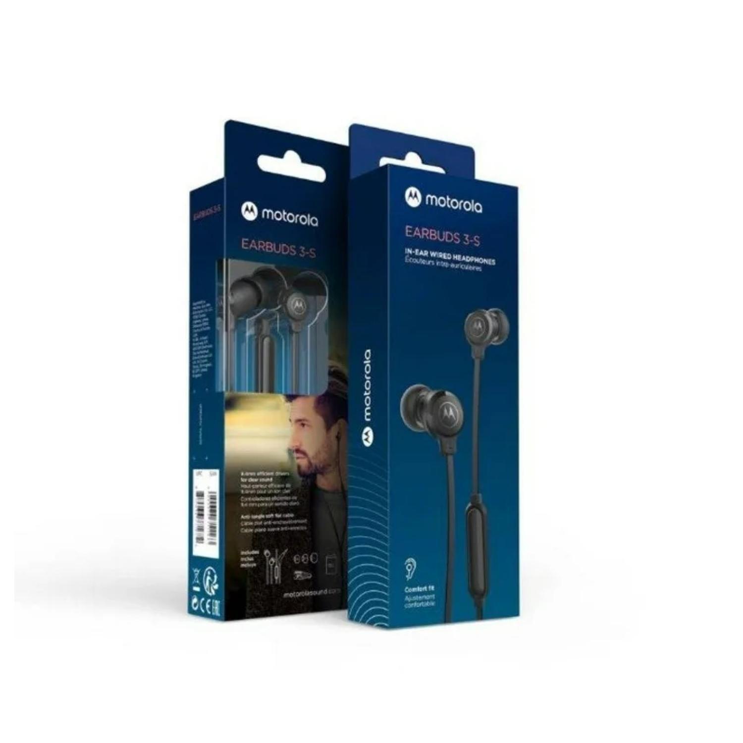 Audifonos Alambricos Manos Libres Jack 3.5mm Negro EarBuds3S-3