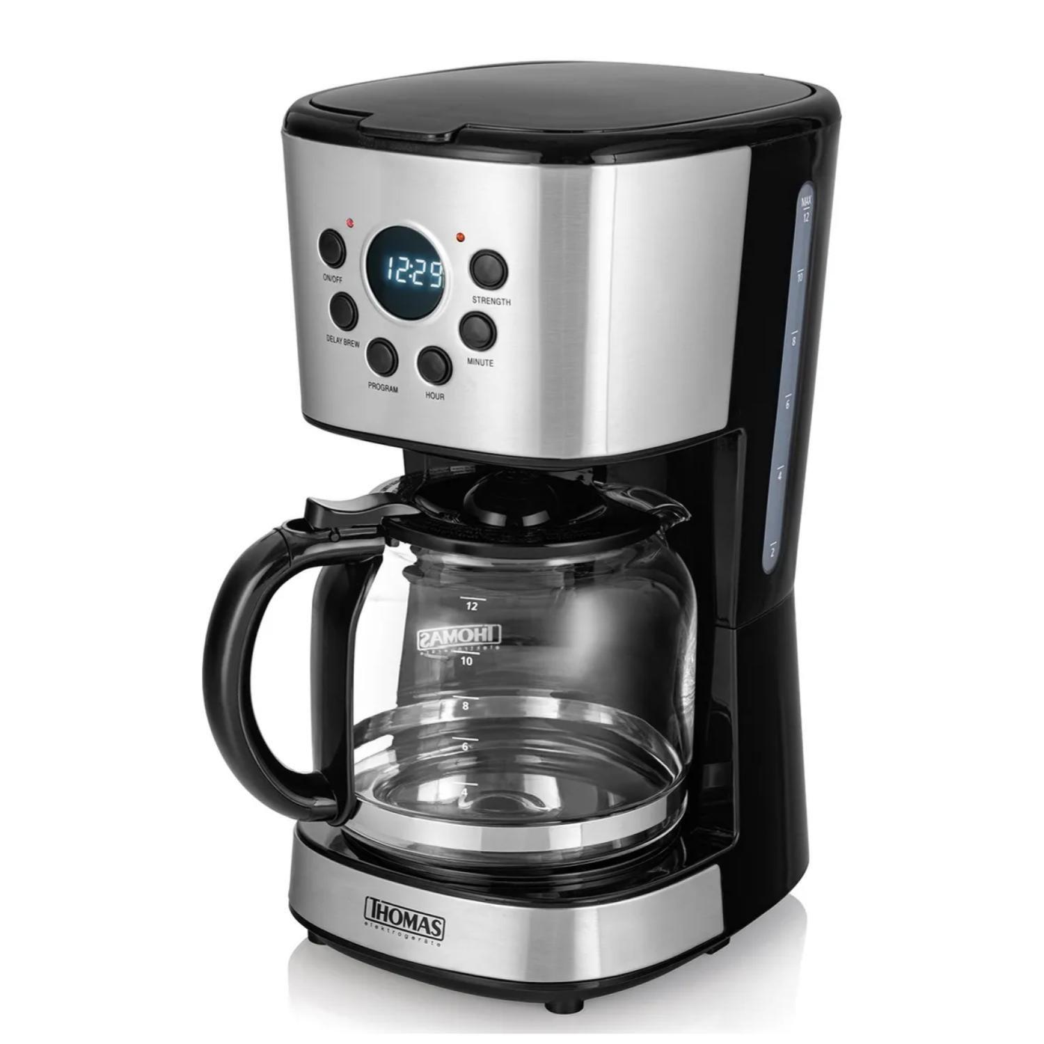 Cafetera Electrica 1.8L 900W Jarra De Vidrio Th-141 Thomas-3