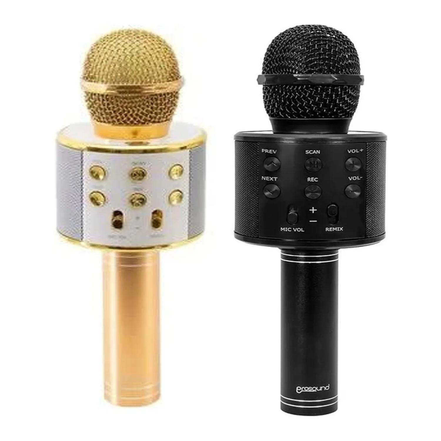 Kit 2 Microfonos Karaoke TWS Bluetooth USB-1