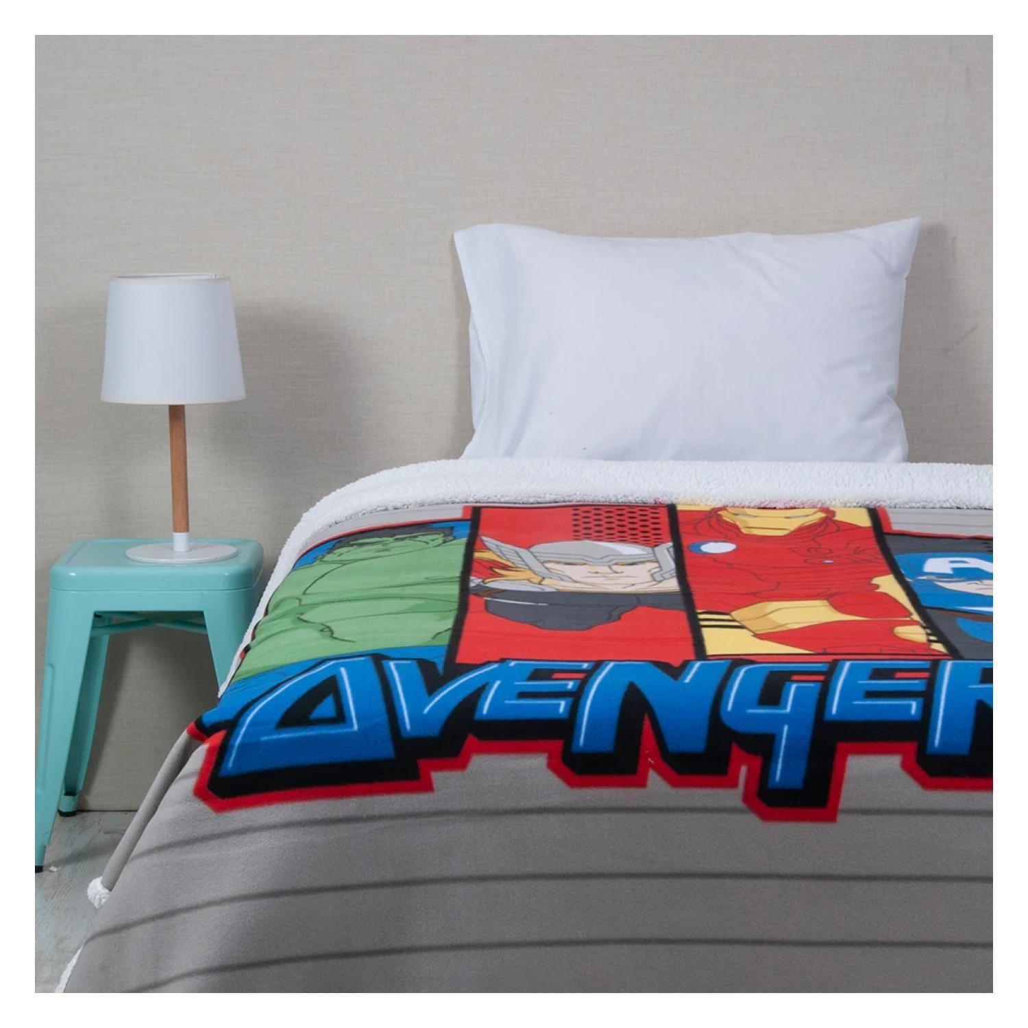 Frazada De Polar 150x200cm Infantil Avengers Mashini-1