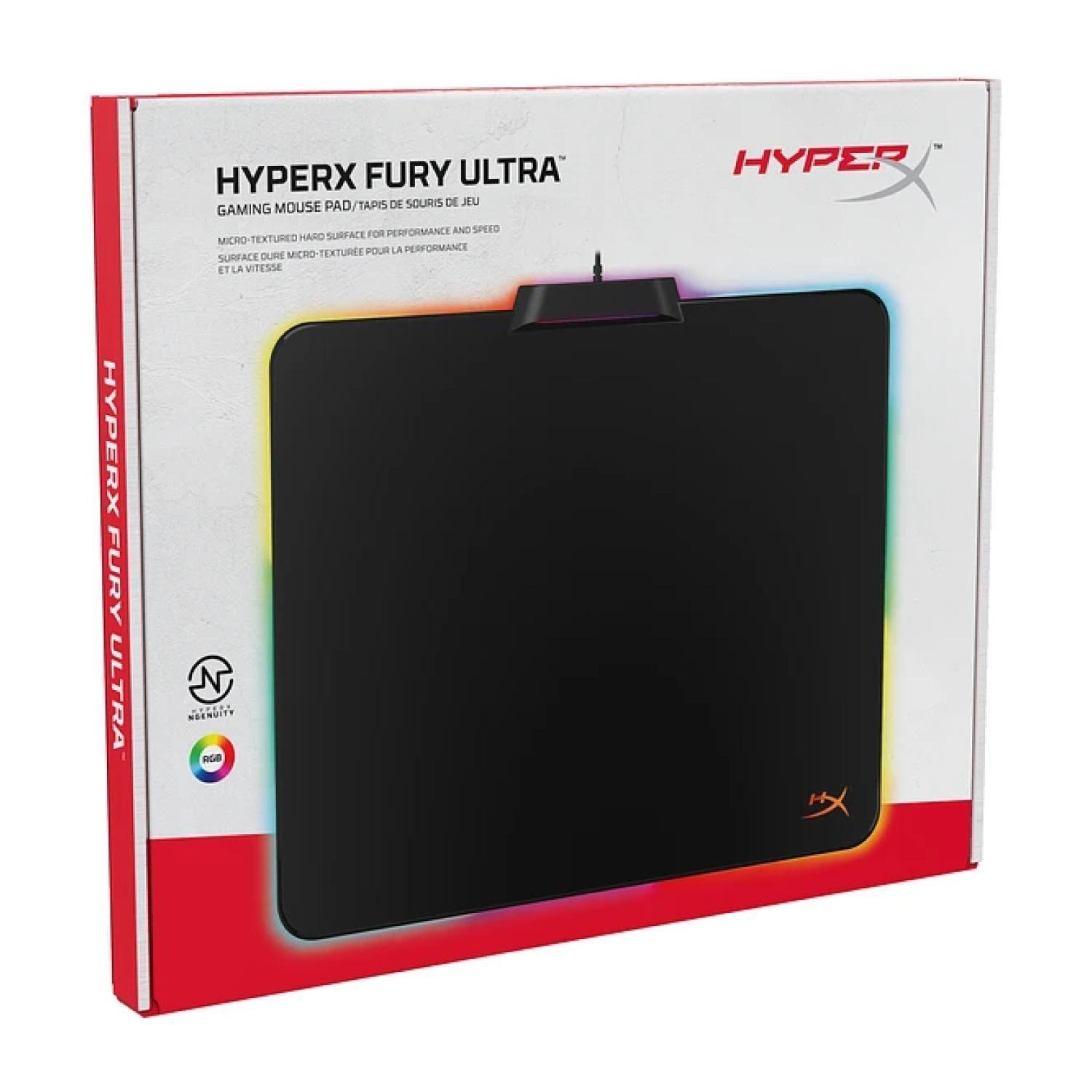 MousePad Gamer RGB USB 36x30cm Negro Fury Ultra Hyperx-2