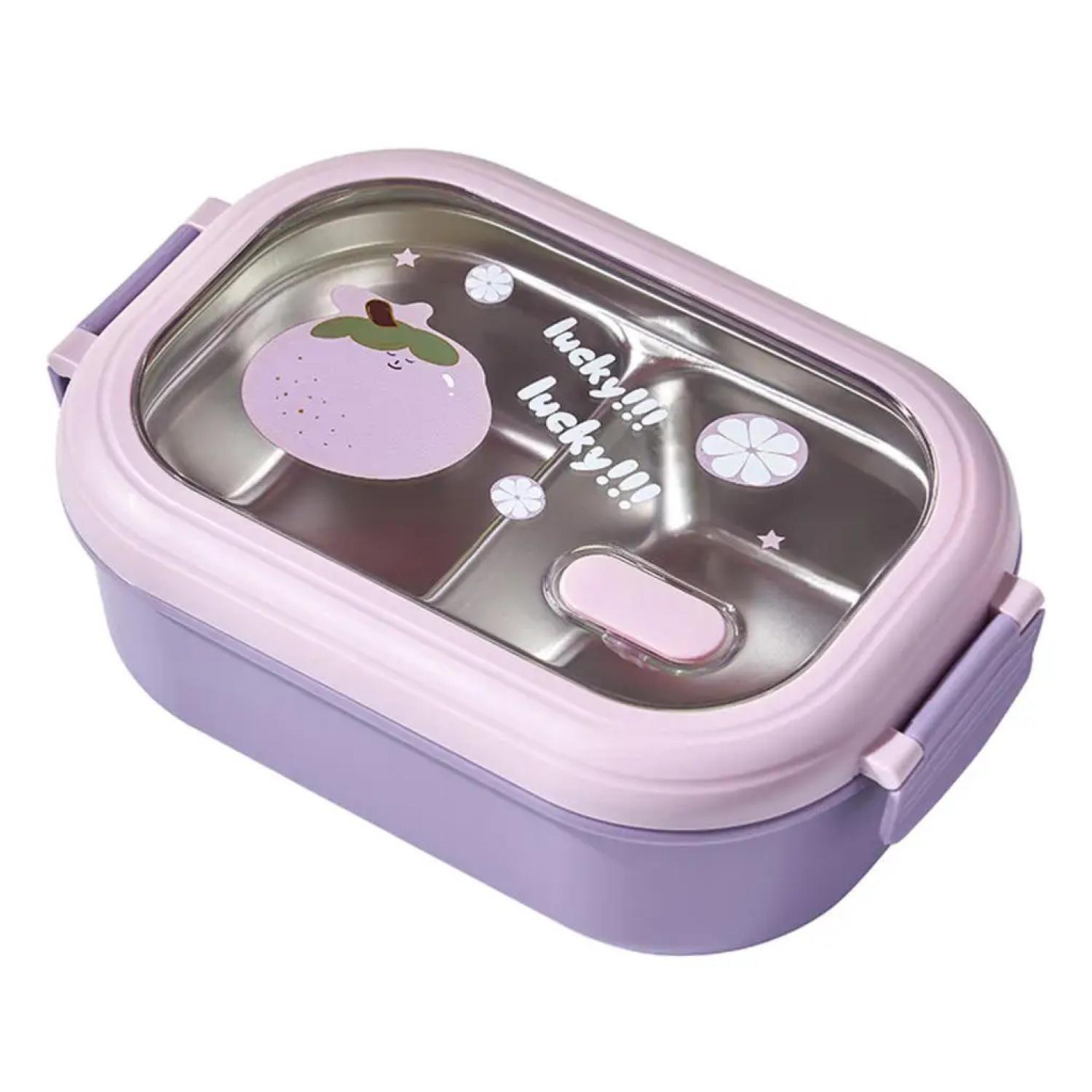 Lonchera Fiambrera Taper 22x14x8cm Fruta Lila Kawaii-0