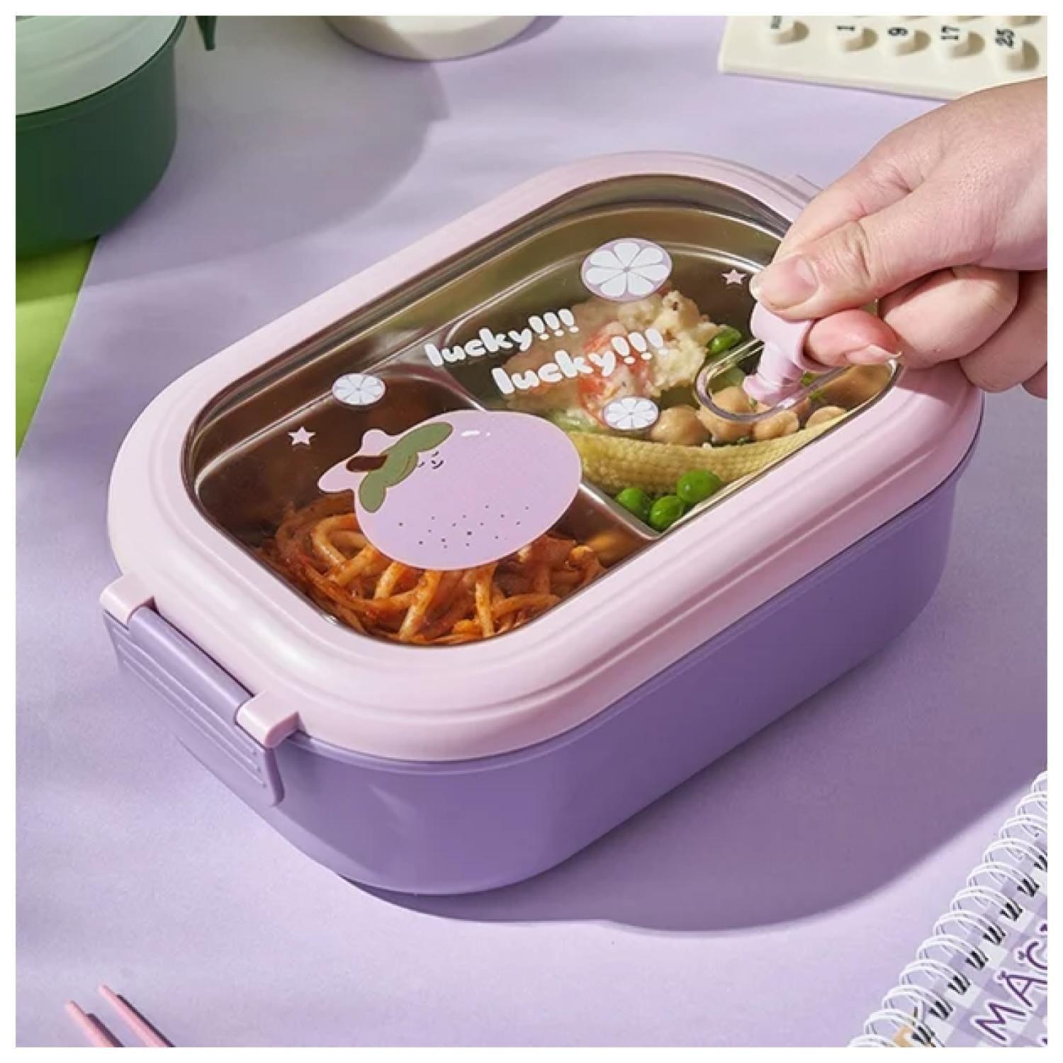 Lonchera Fiambrera Taper 22x14x8cm Fruta Lila Kawaii-2