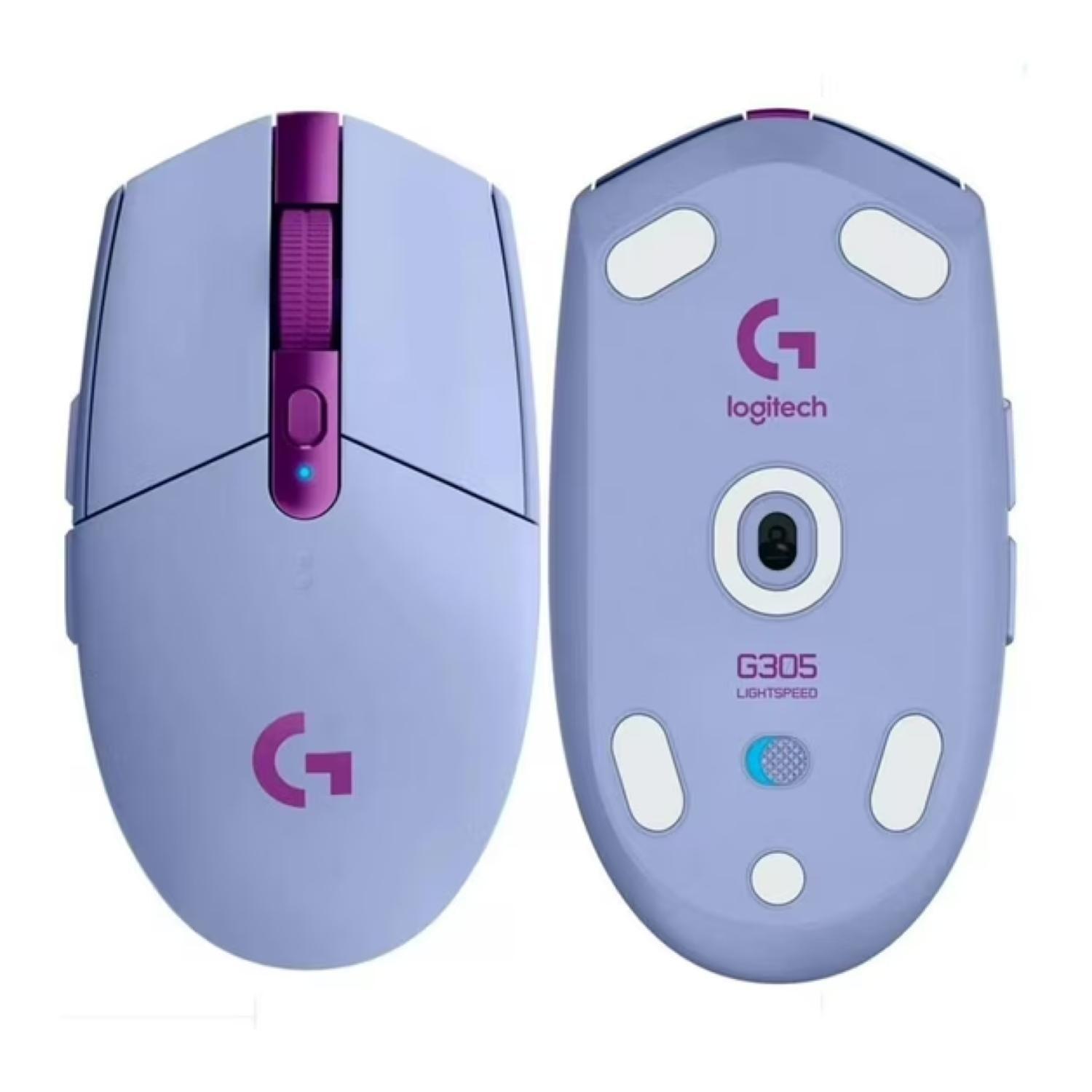 Mouse Inalambrico Gamer 6 Botones G305 Morado-3
