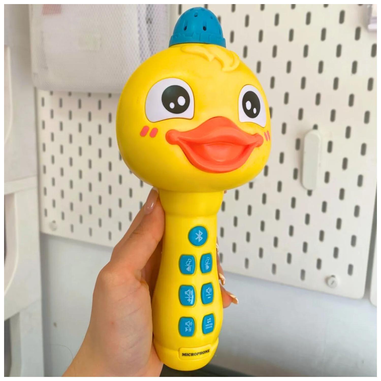 Juguete Microfono Karaoke Bluetooth Canciones Patito Infantil-3