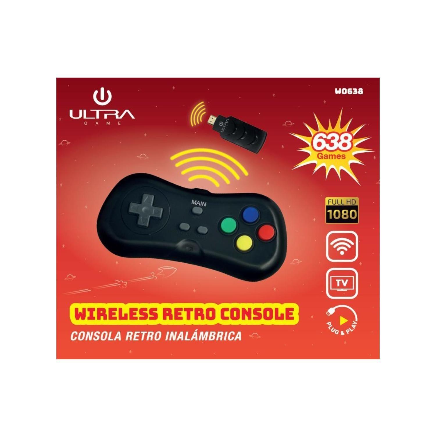Consola Retro Stick HDMI Joystick Inalambricos 638 Juegos Negro Ultra-1
