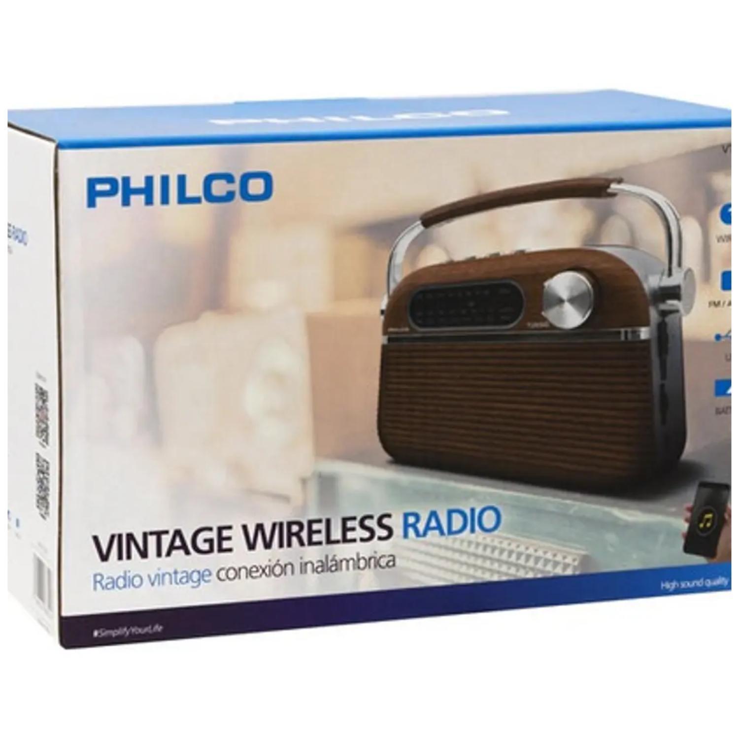 Radio Vintage Bluetooth AM FM USB Cafe VT329 Philco-2