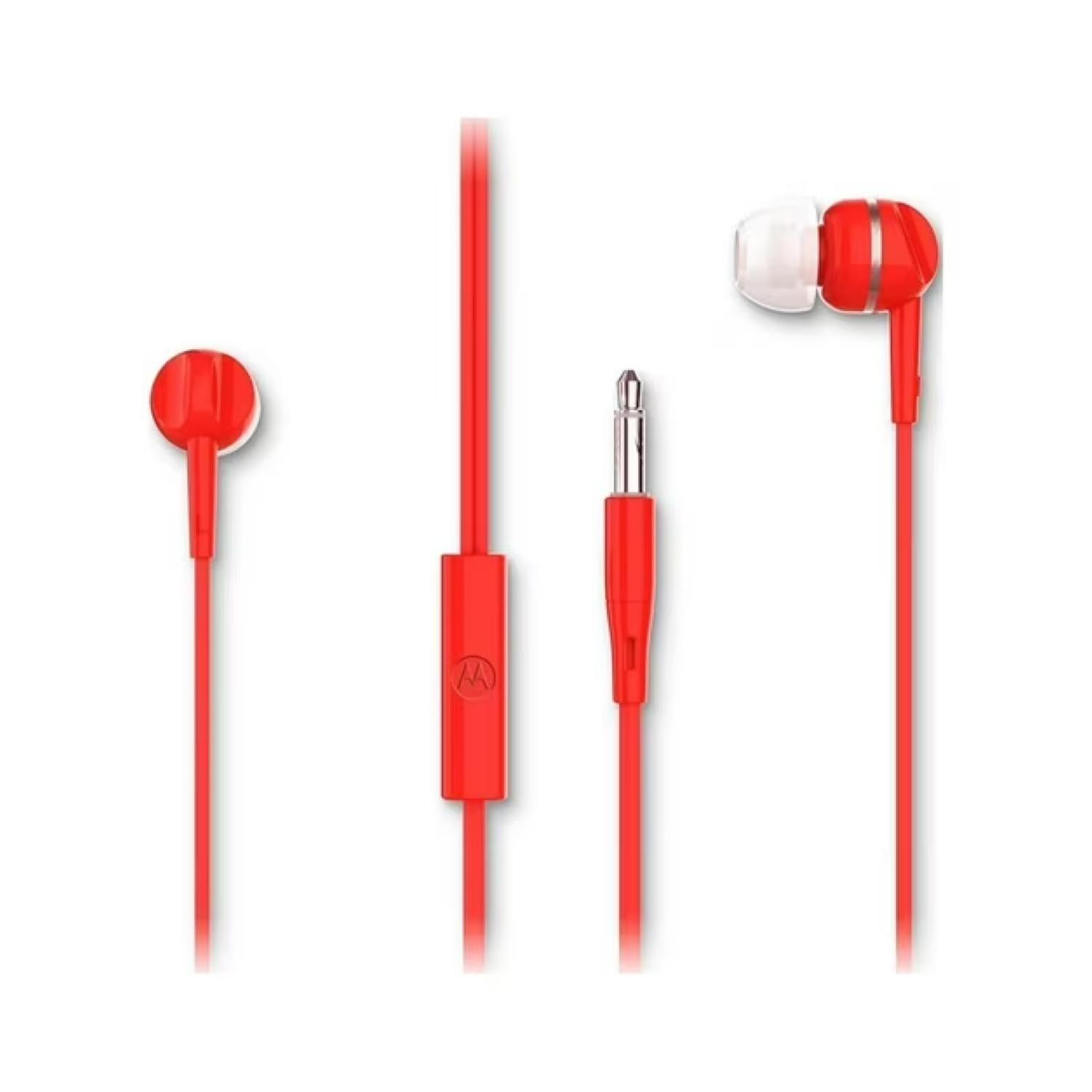 Audifonos Manos Libres Jack 3.5 Rojo EarBuds 105-1