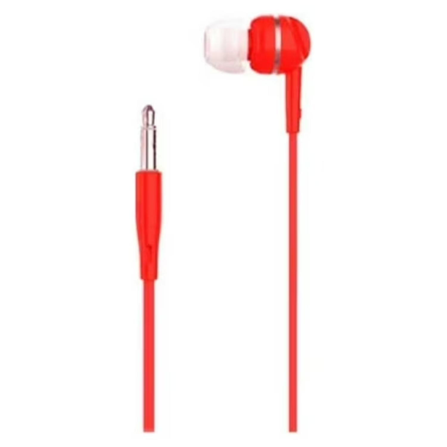 Audifonos Manos Libres Jack 3.5 Rojo EarBuds 105-4