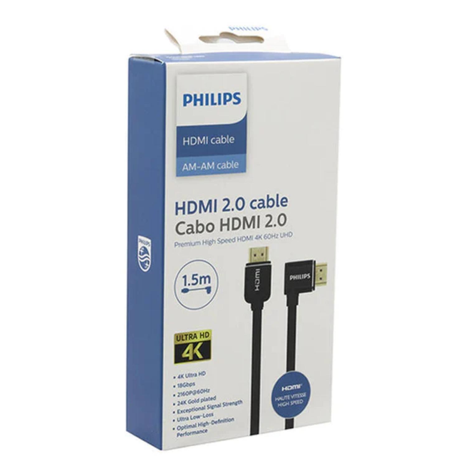 Cable HDMI 90 Grados 1.5 Mts PD HD 4K Negro Philips-0