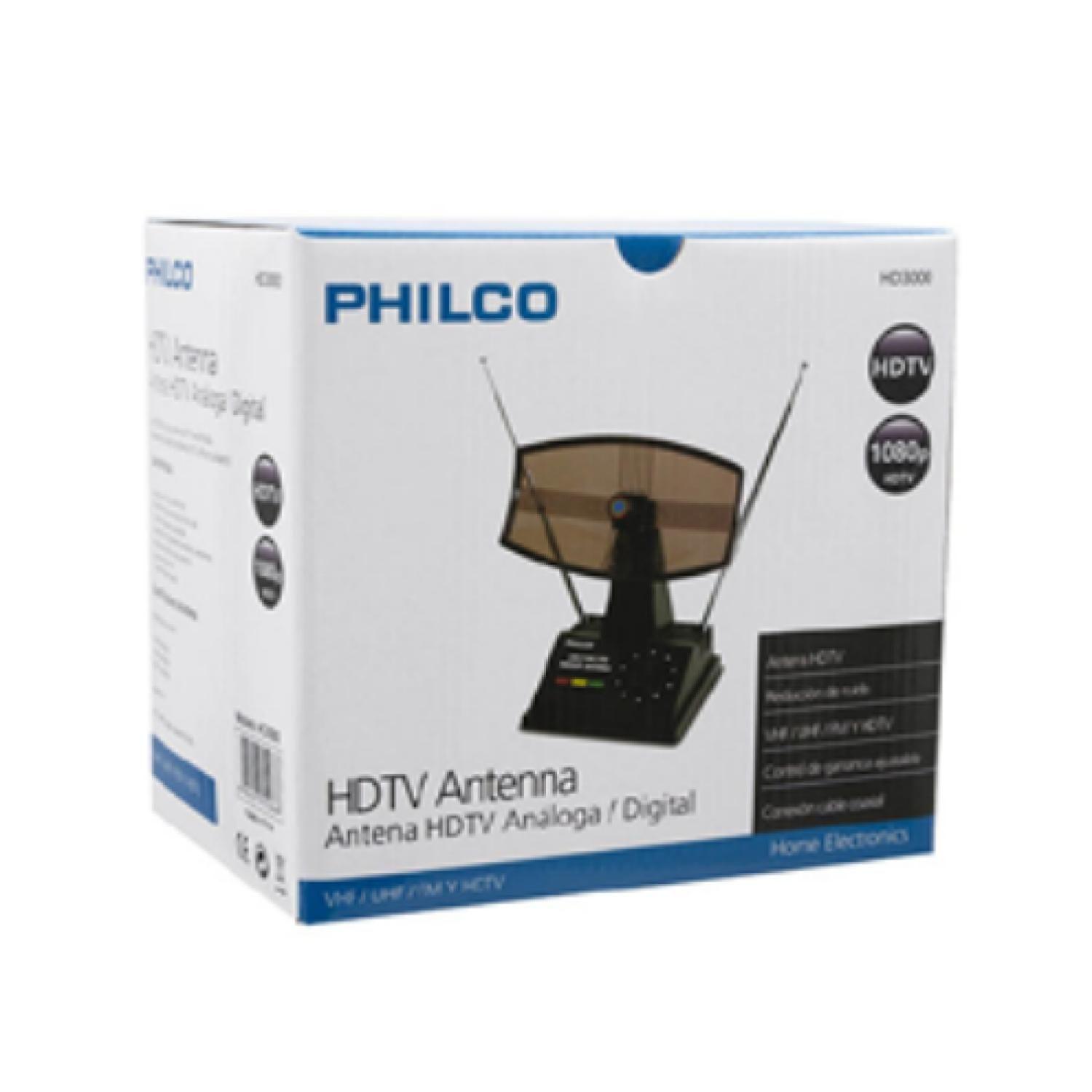 Antena Amplificadora Señal Para TV VHF UHF De Interior philco-1