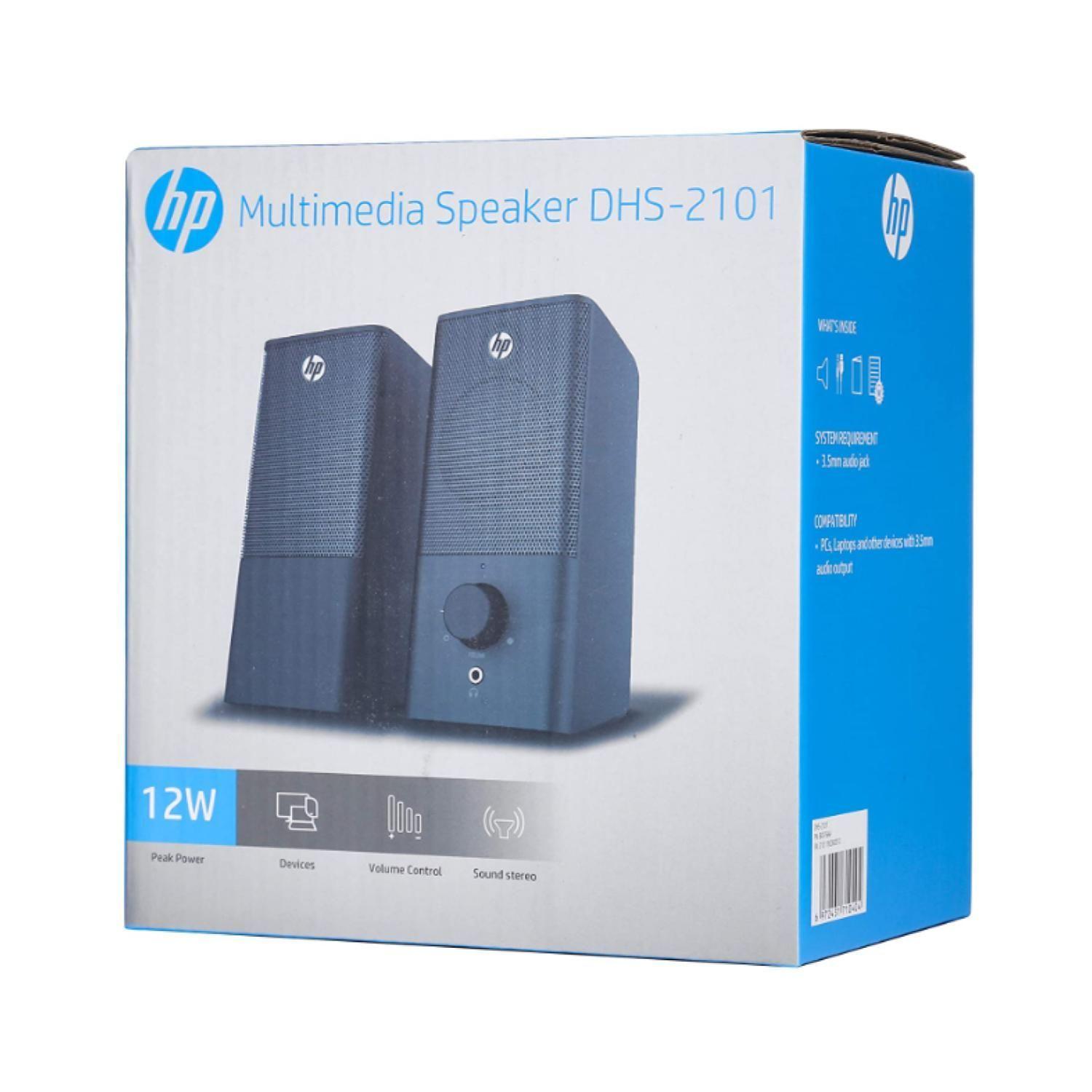 Parlantes Gamer Para PC 2x3W RMS Jack 3.5 USB Negro DHS-2101 HP-2