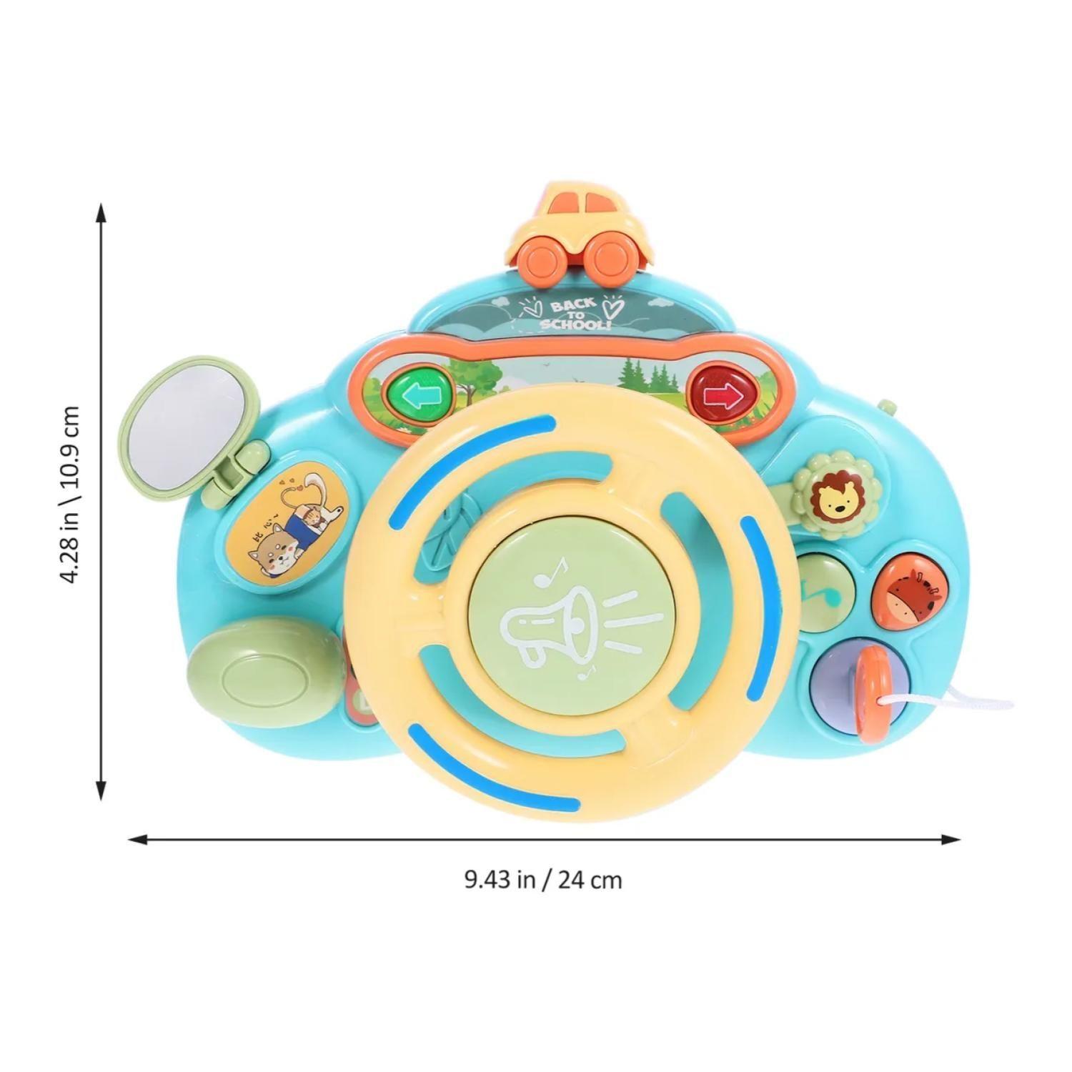 Juguete Simulador Volante Interactivo Sonido Azul Infantil-2