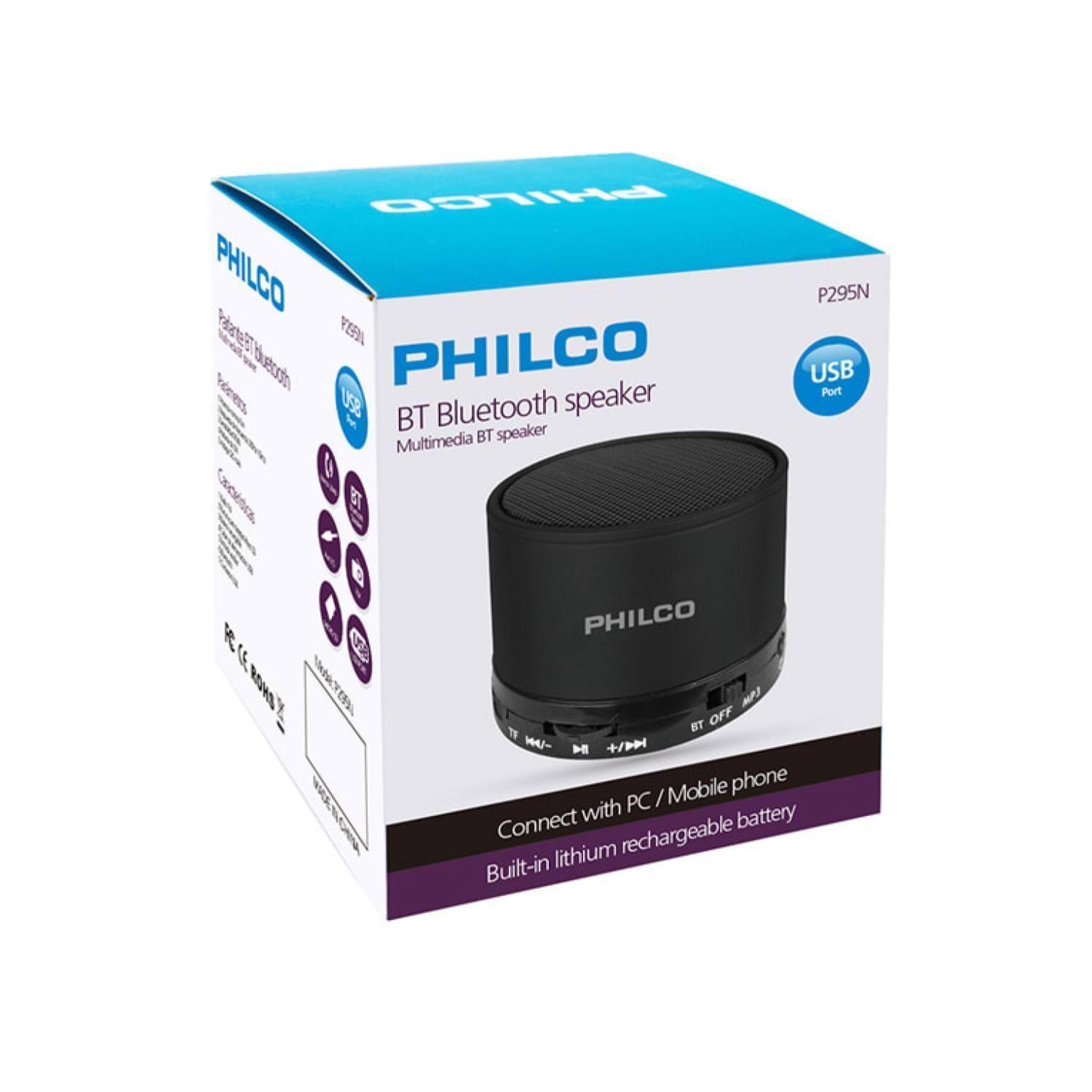 Parlante Portatil Bluetooth 3W RMS P295 Negro Philco-1