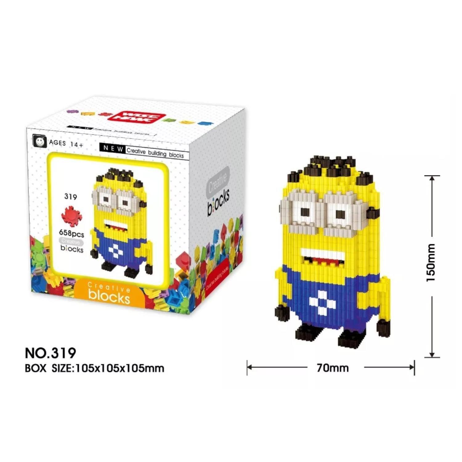 Juguete Figura Armable Minions Bloques-1