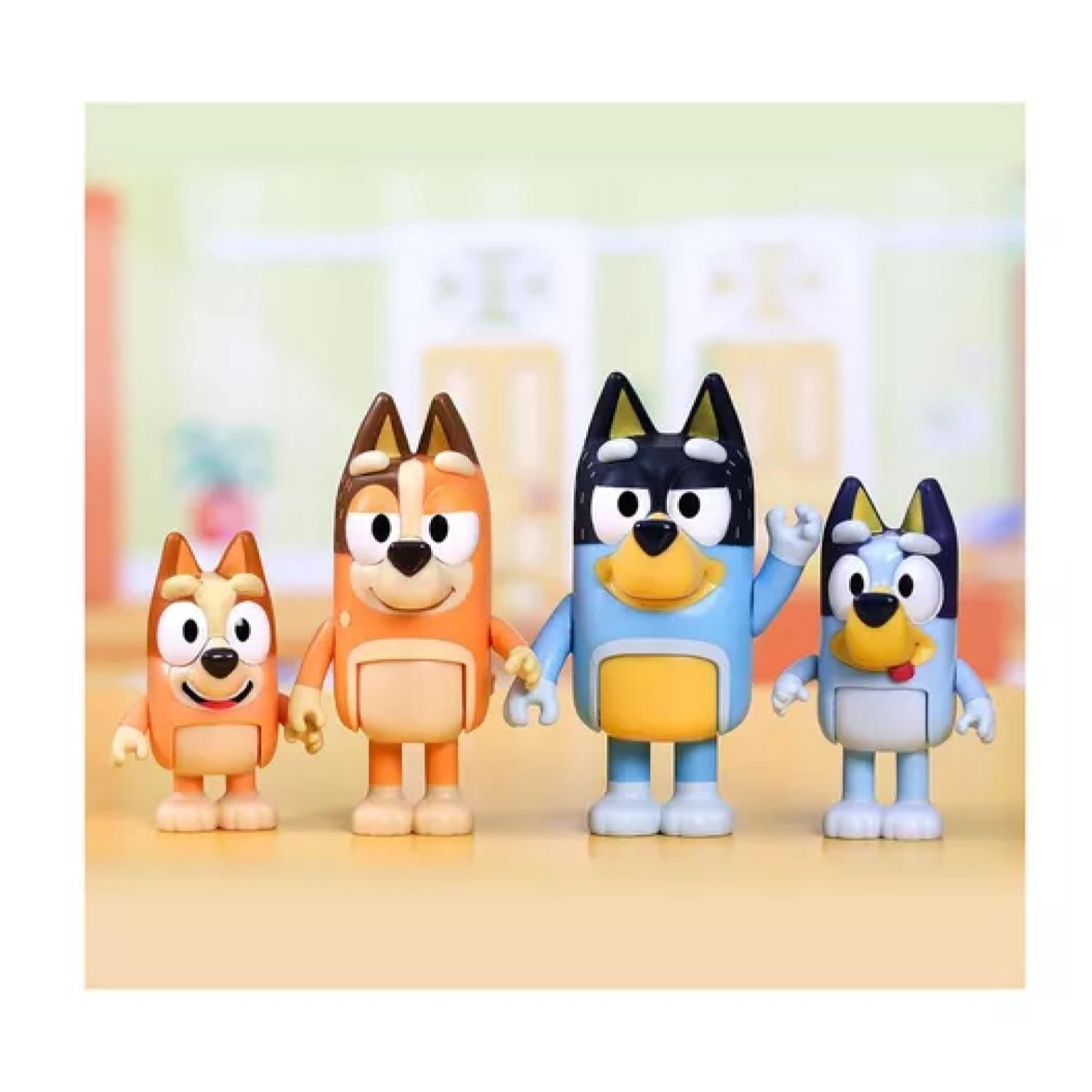 Juguete Set 4 Figuras Articuladas Bluey Y Su Familia Infantil-2
