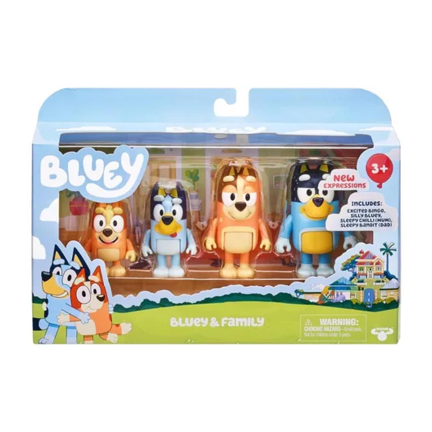 Juguete Set 4 Figuras Articuladas Bluey Y Su Familia Infantil-3