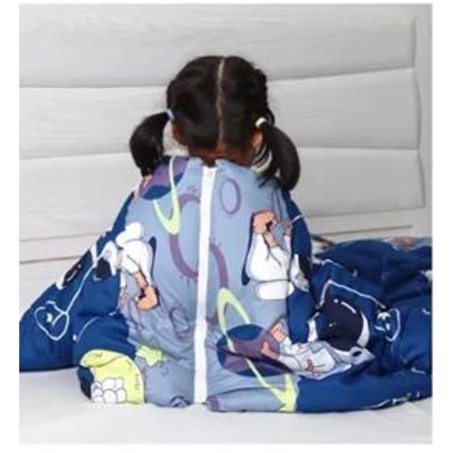 Frazada Manta Cobija Con Manga Convertible 3 En 1 Infantil Azul-1