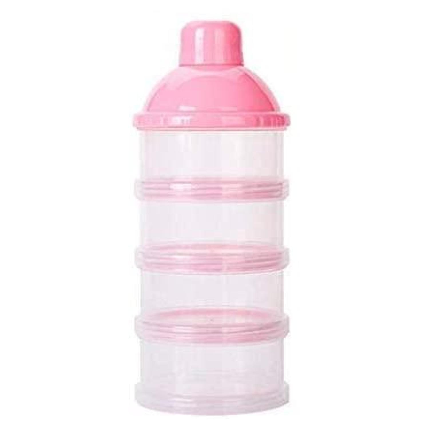 Dispensador De Leche Infantil Con 4 Compartimientos Rosado-0